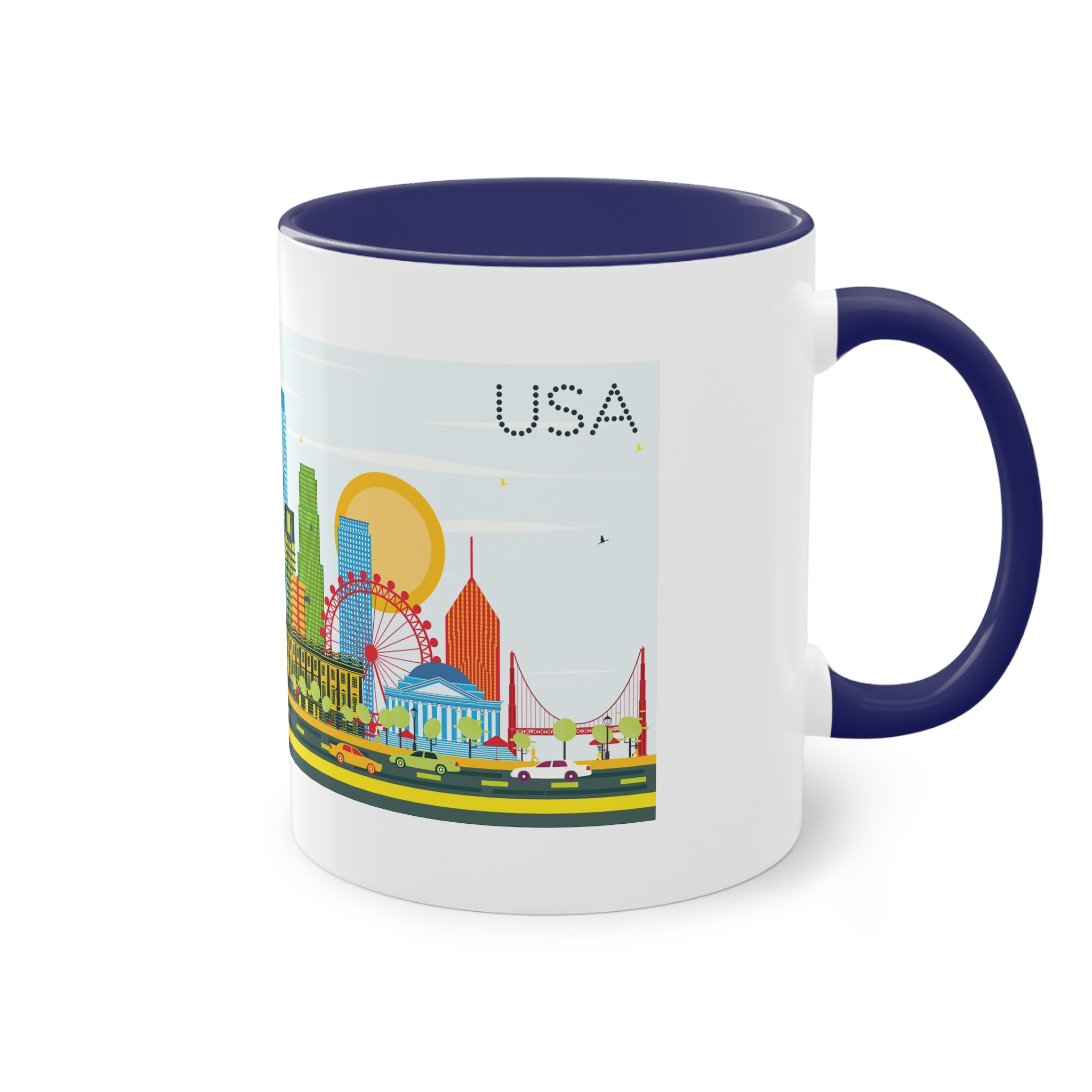 Usa Color Two Tone Coffee Mug 11oz - Image 44