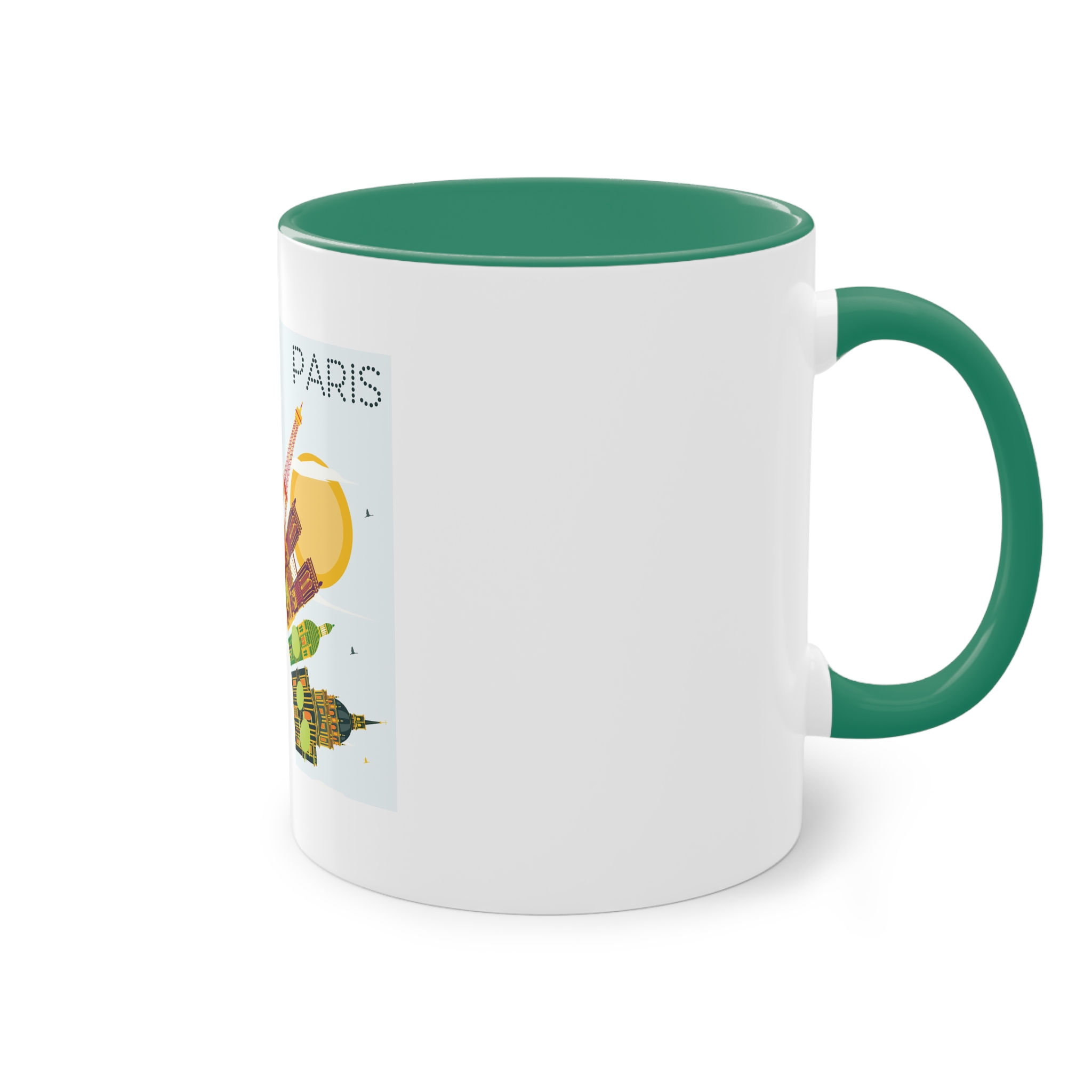 Paris Color Corner Cloud Two Tone Coffee Mug 11oz - Image 32