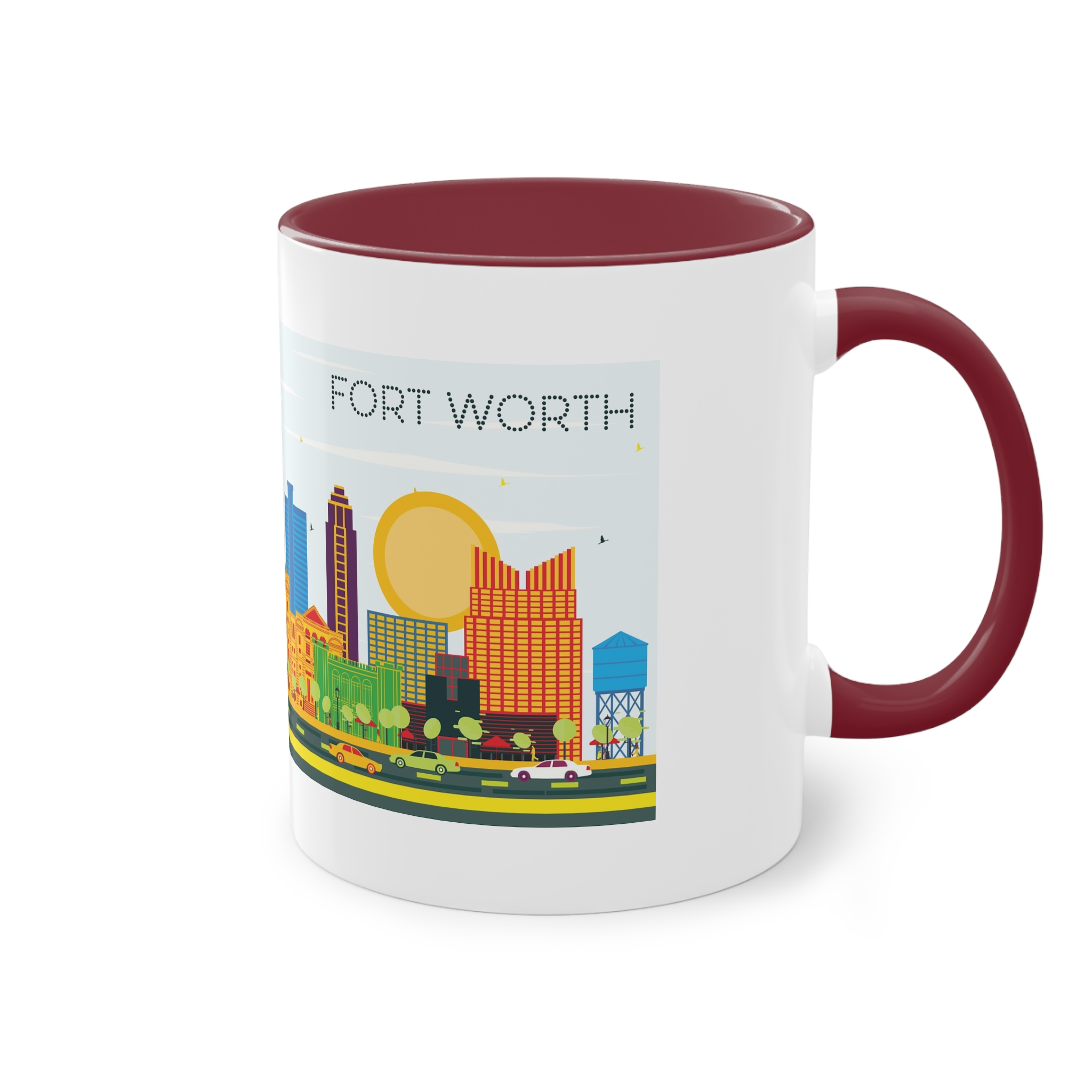 Fort Worth Color Two Tone Coffee Mug 11oz - Image 8