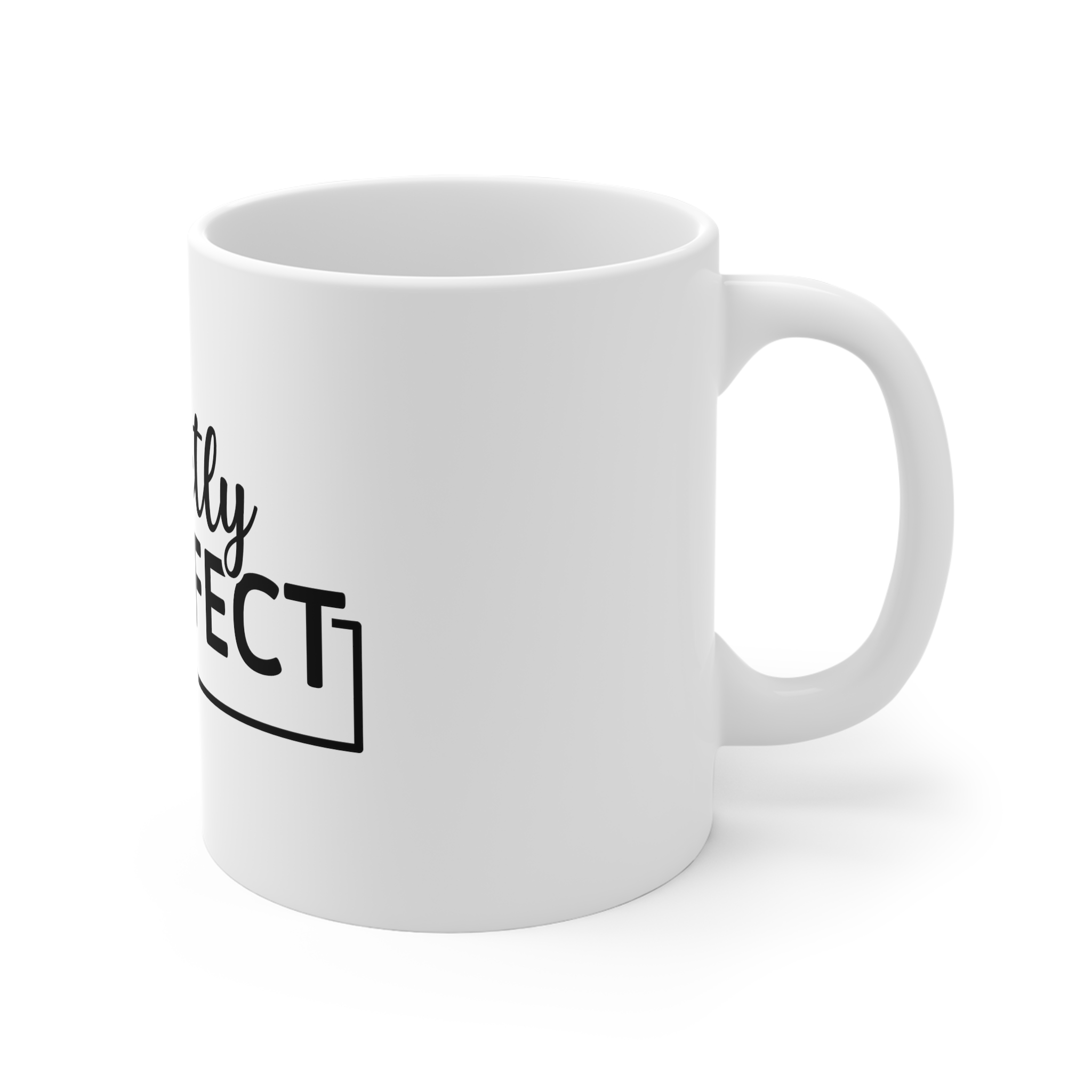 Perfectly Imperfect Quote With Heart 11oz White Mug - Image 3