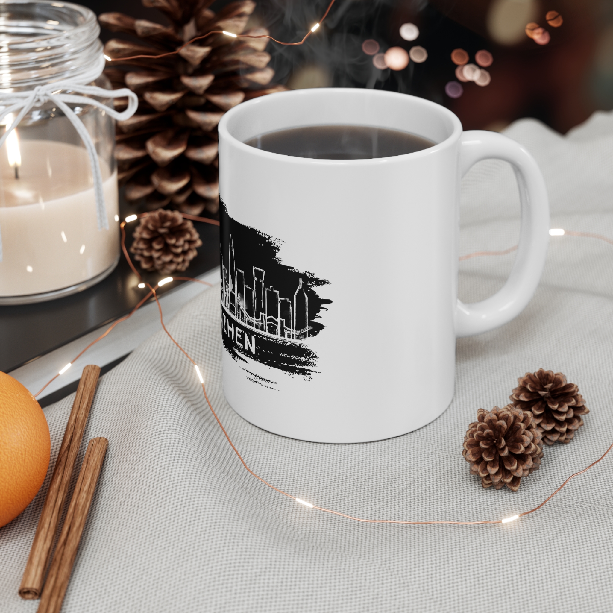 Shenzhen Sketch 181316 11oz White Mug - Image 4