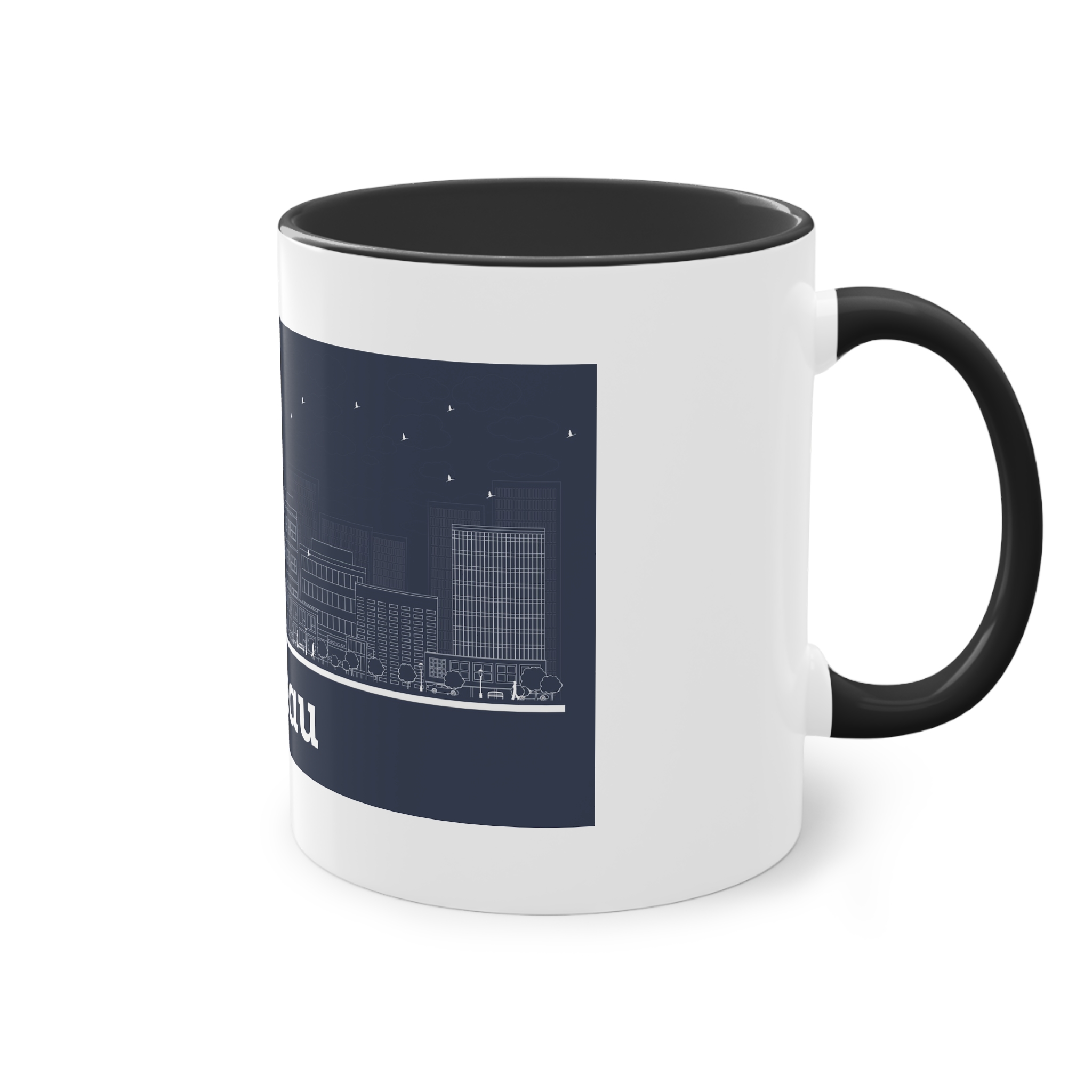 Juneau Outline Inverse Two Tone Coffee Mug 11oz - Image 12