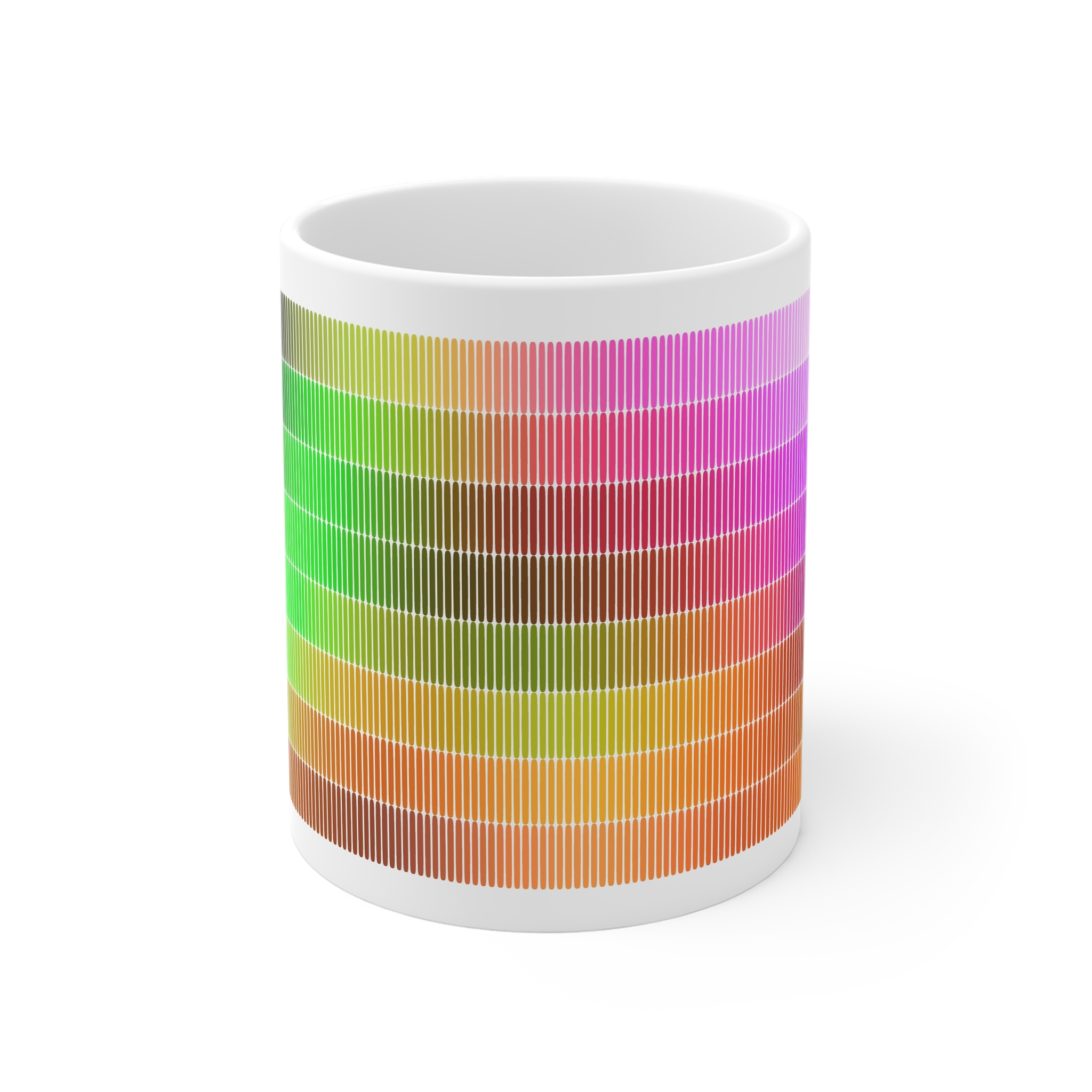 Rainbow Abstract Vector Background With Stripes 11oz White Mug