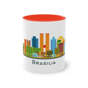 Brasilia Color Isolated Two Tone Coffee Mug 11oz