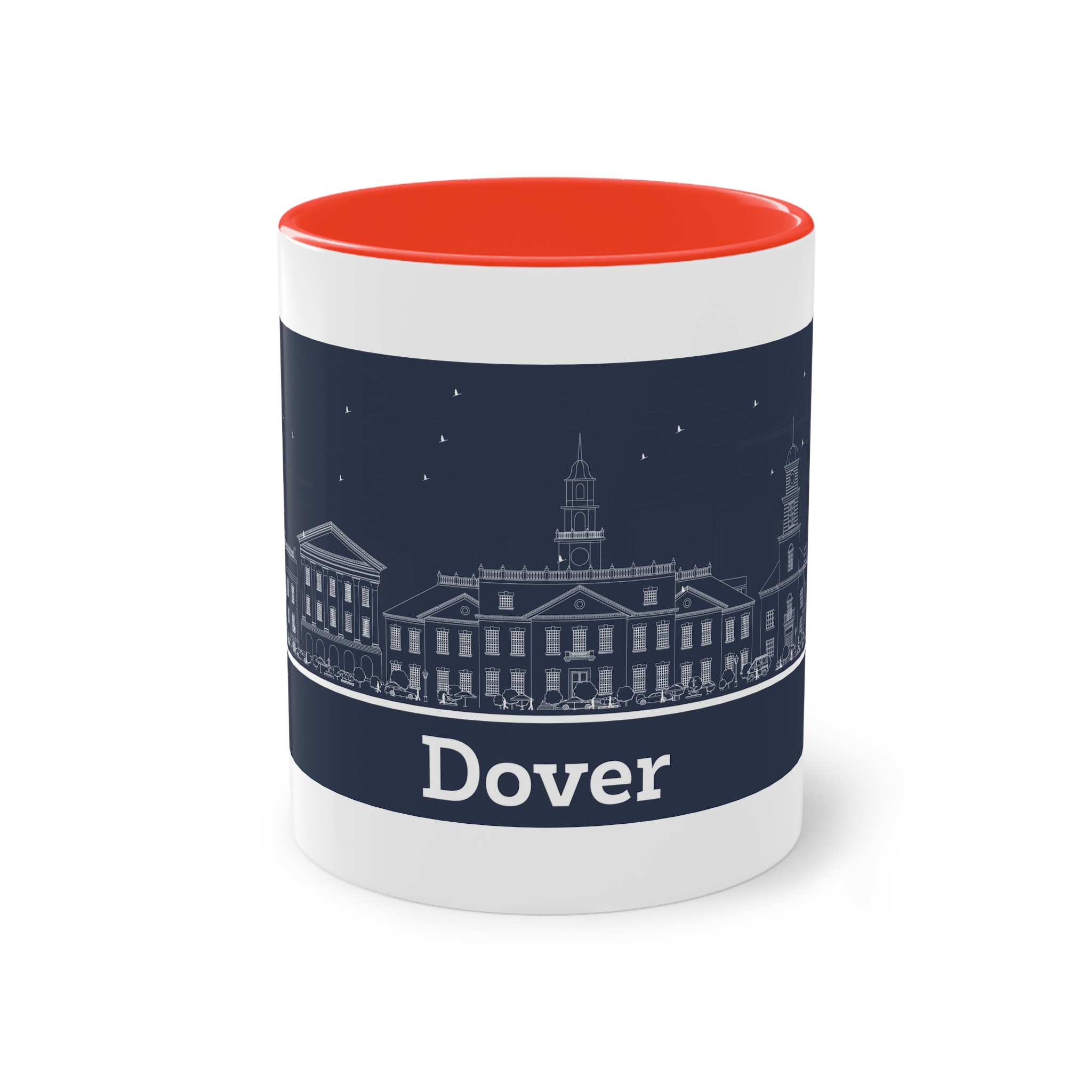 Dover Outline Inverse Two Tone Coffee Mug 11oz