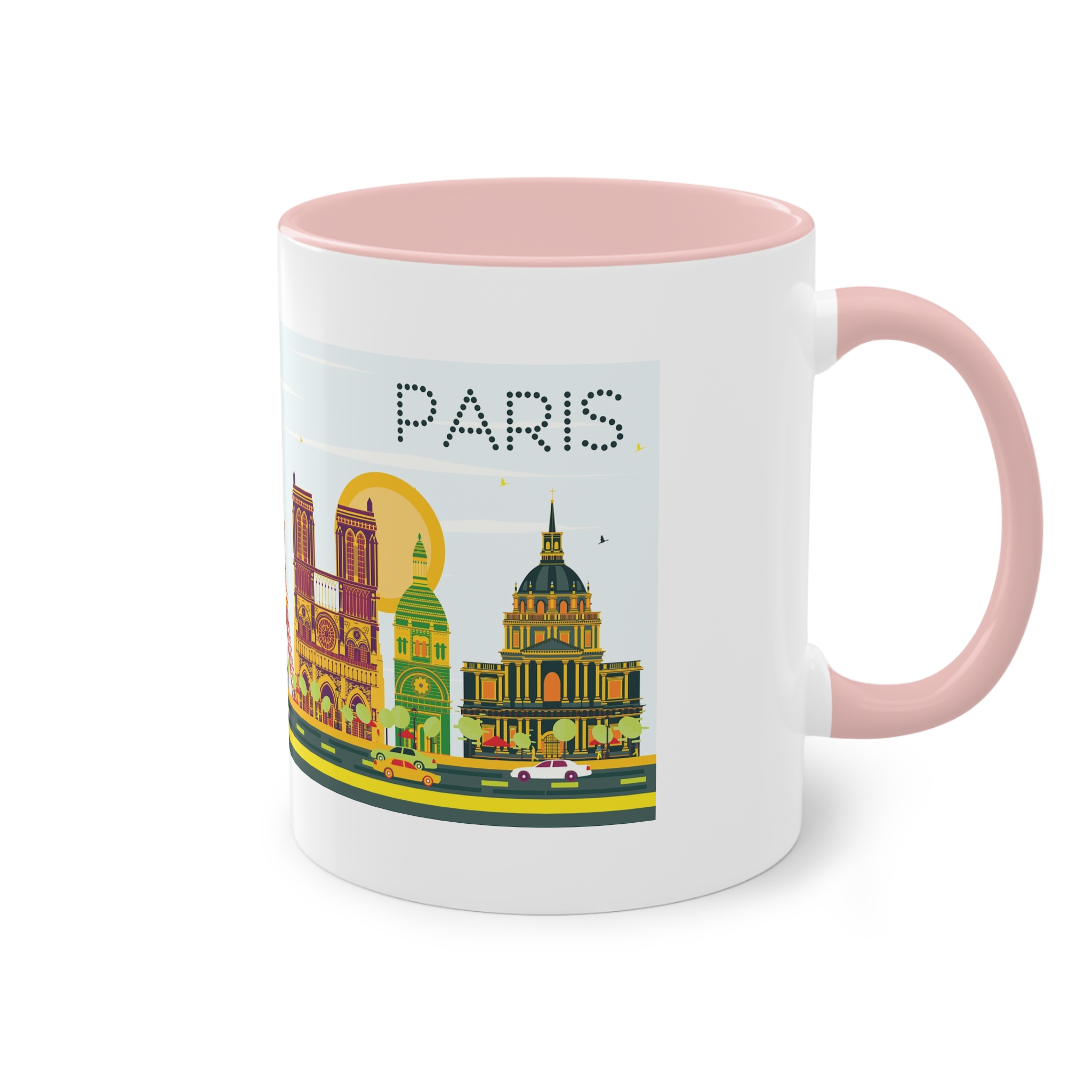 Paris Color Two Tone Coffee Mug 11oz - Image 48