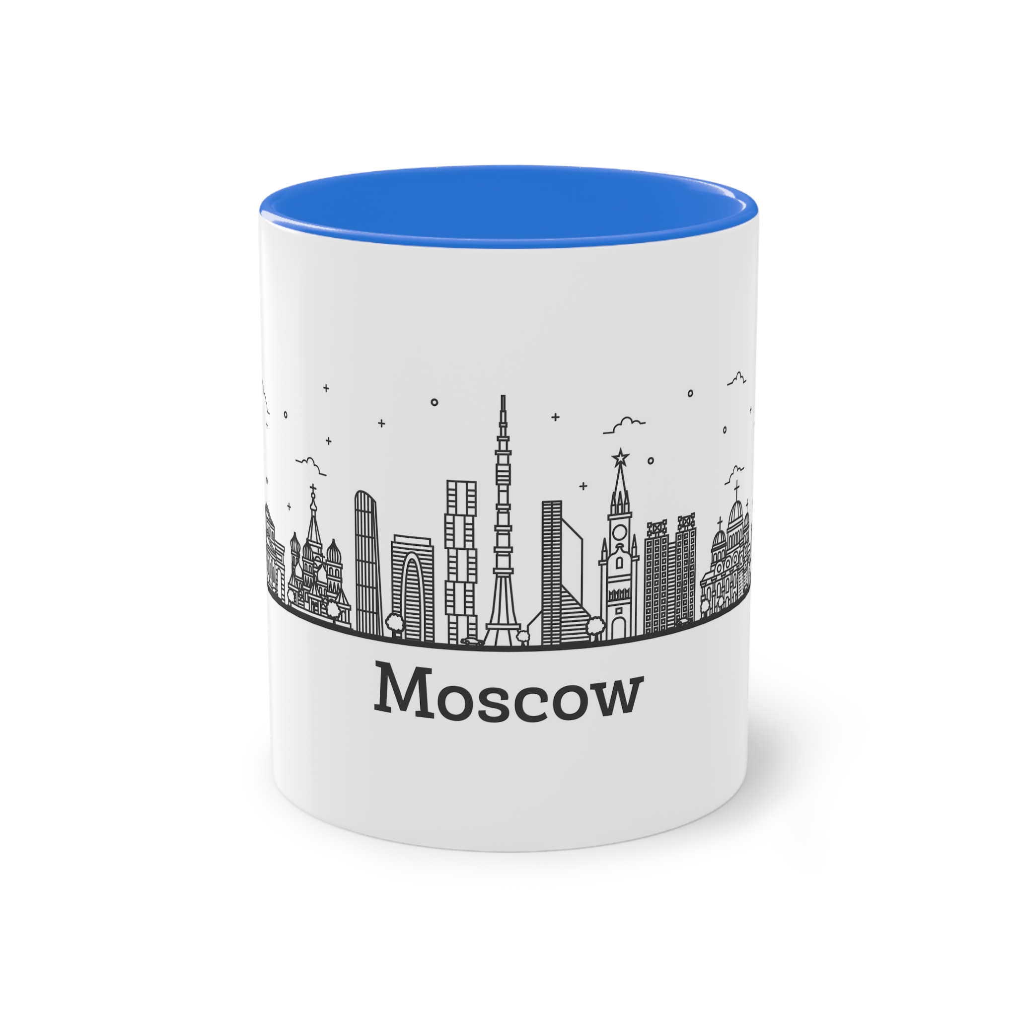 Moscow Outline Bold Two Tone Coffee Mug 11oz - Image 37
