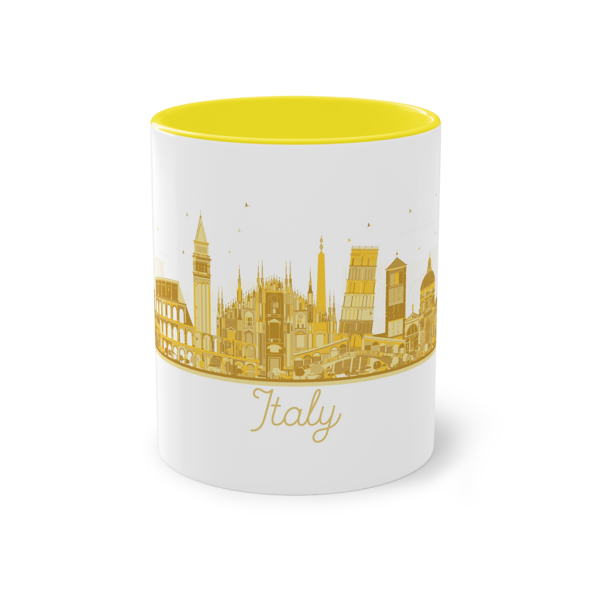 Italy Silhouette Golden 1 Two Tone Coffee Mug 11oz - Image 21