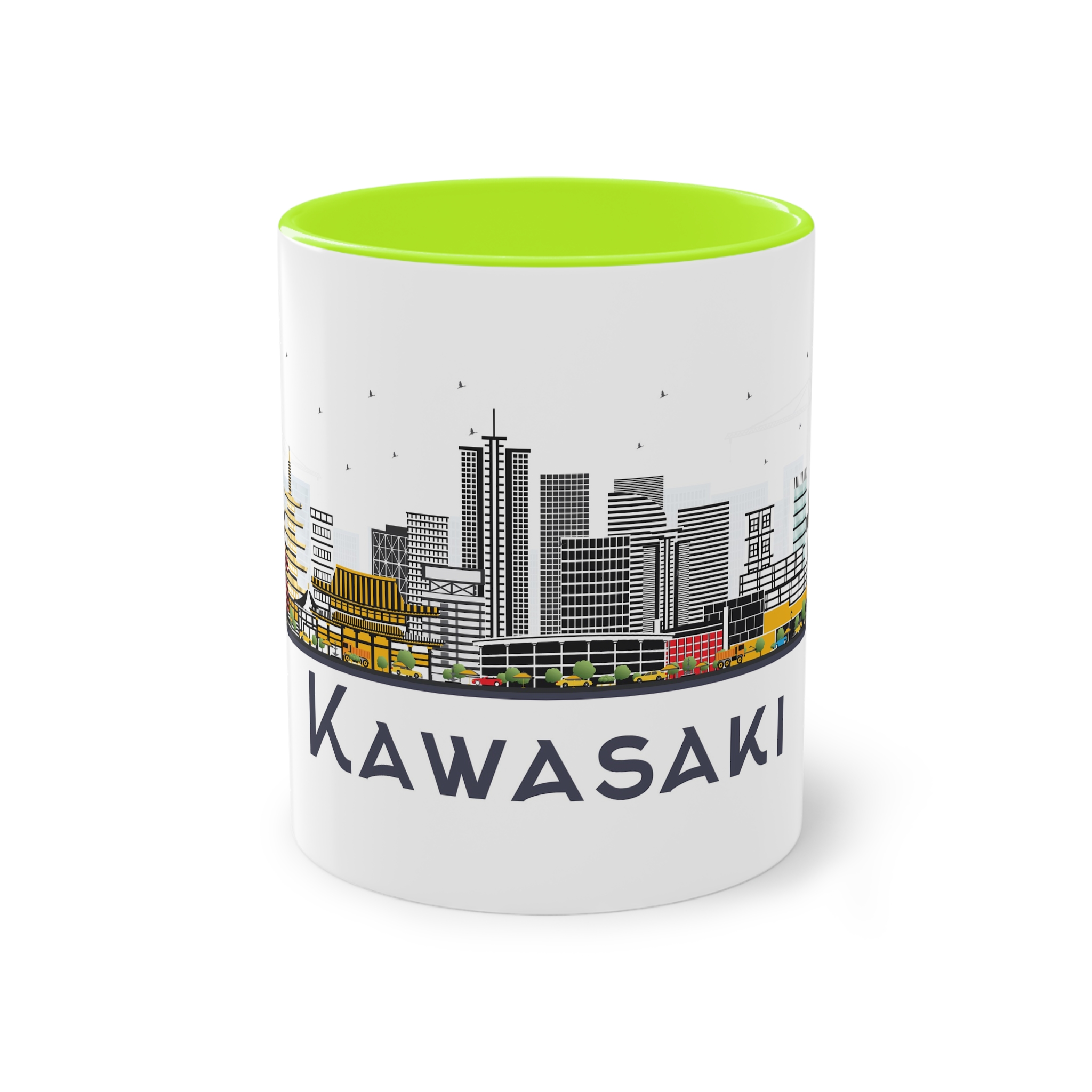 Kawasaki Isolated Two Tone Coffee Mug 11oz - Image 25