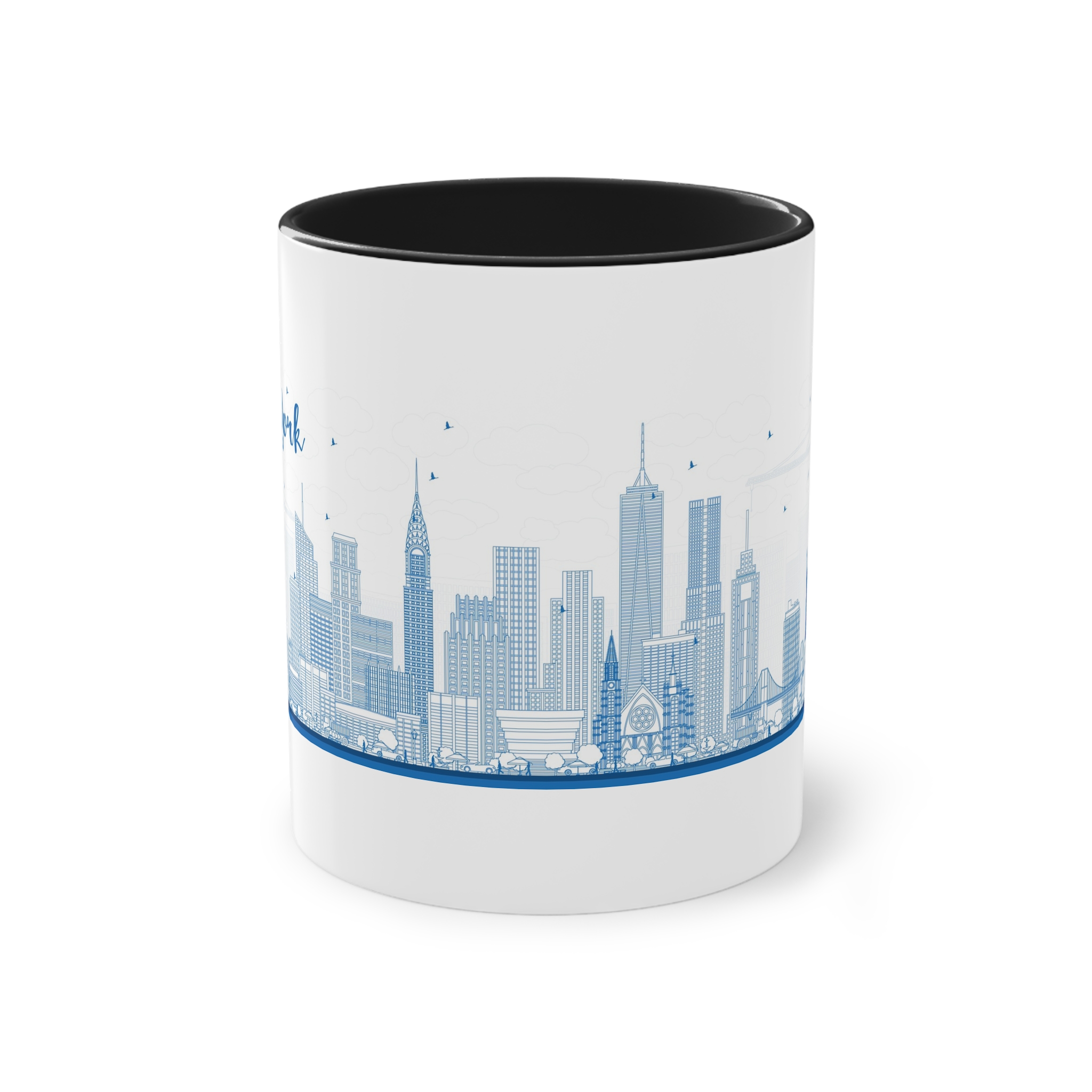 New York New Outline Two Tone Coffee Mug 11oz - Image 9