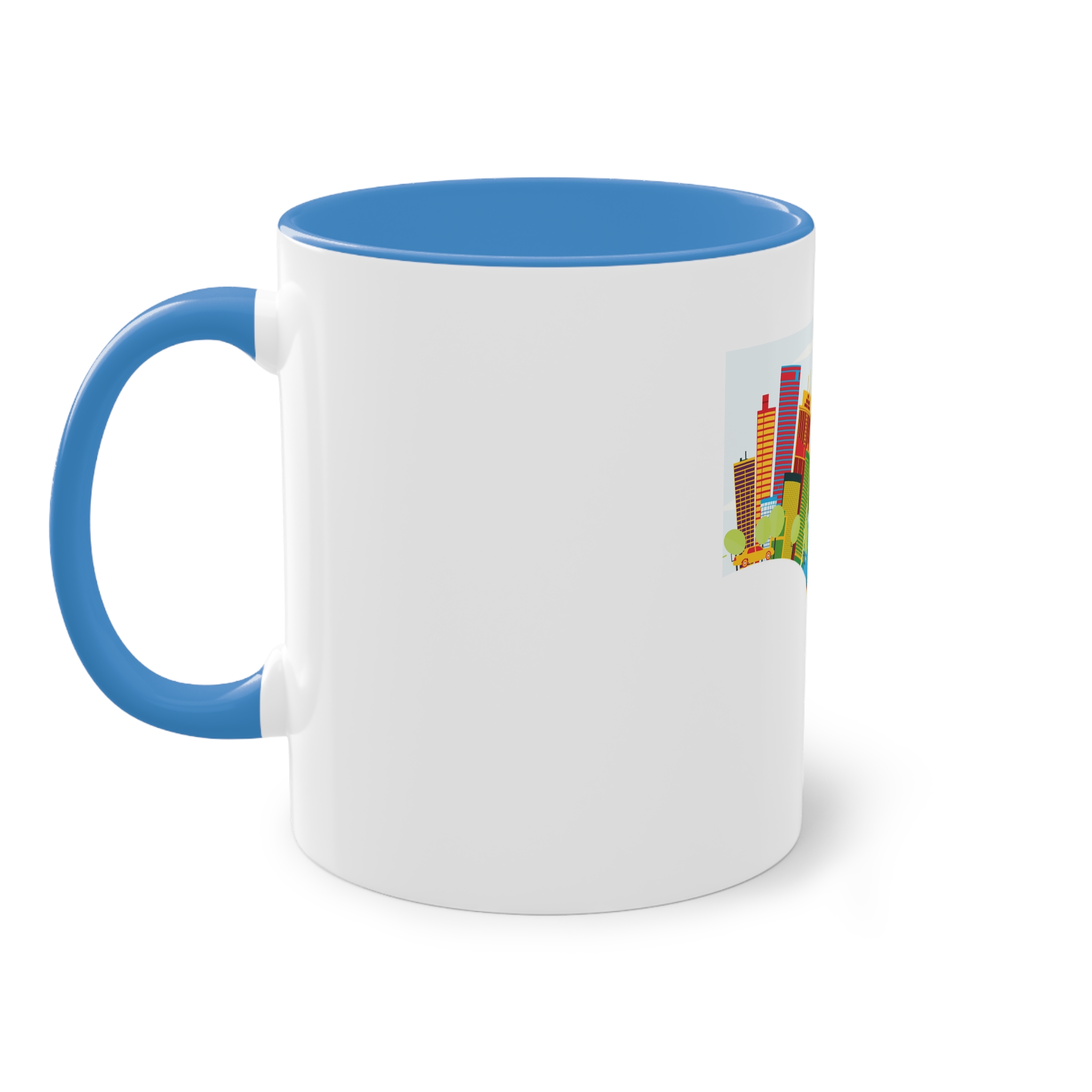 Panama Color Corner Cloud Two Tone Coffee Mug 11oz - Image 35