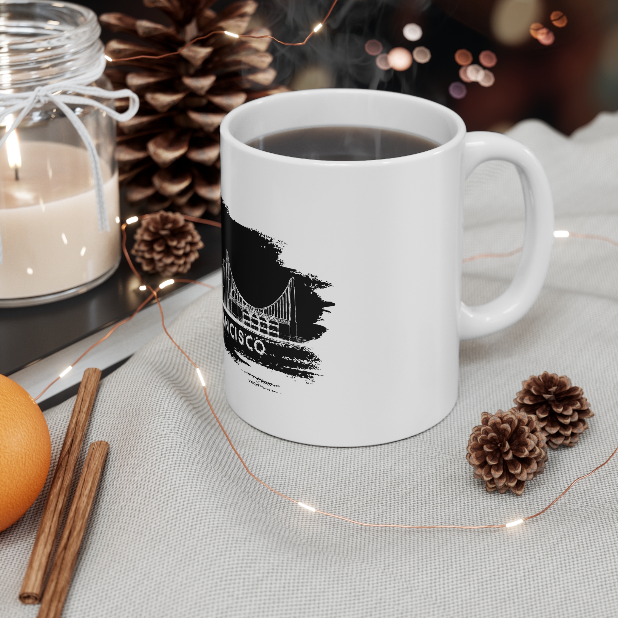 San Francisco Sketch 184543 11oz White Mug - Image 4