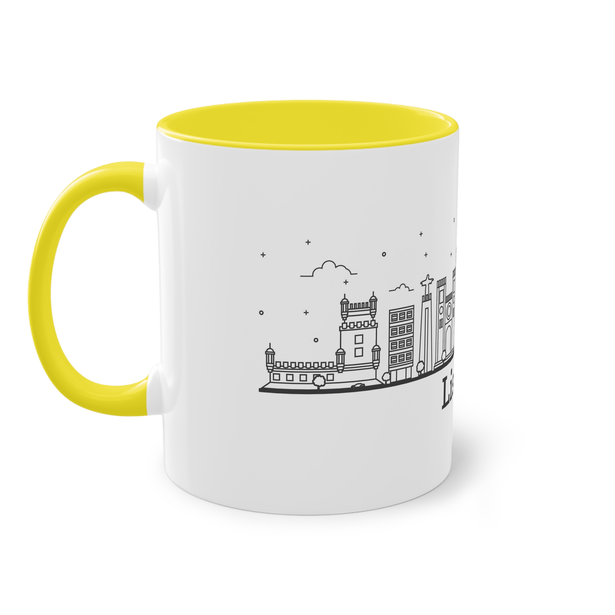 Lisbon Outline Bold Two Tone Coffee Mug 11oz - Image 23