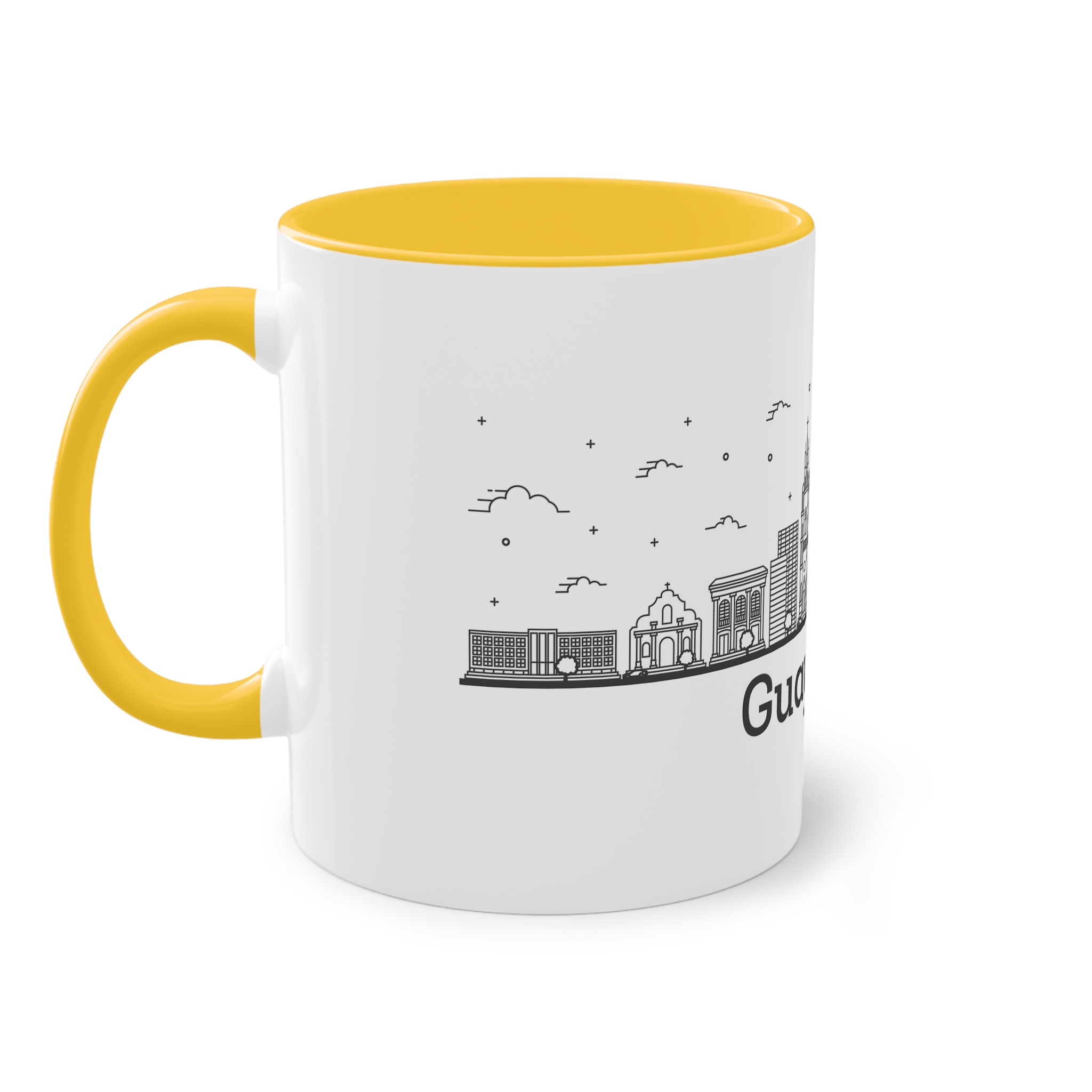 Guayaquil Outline Bold Two Tone Coffee Mug 11oz - Image 19