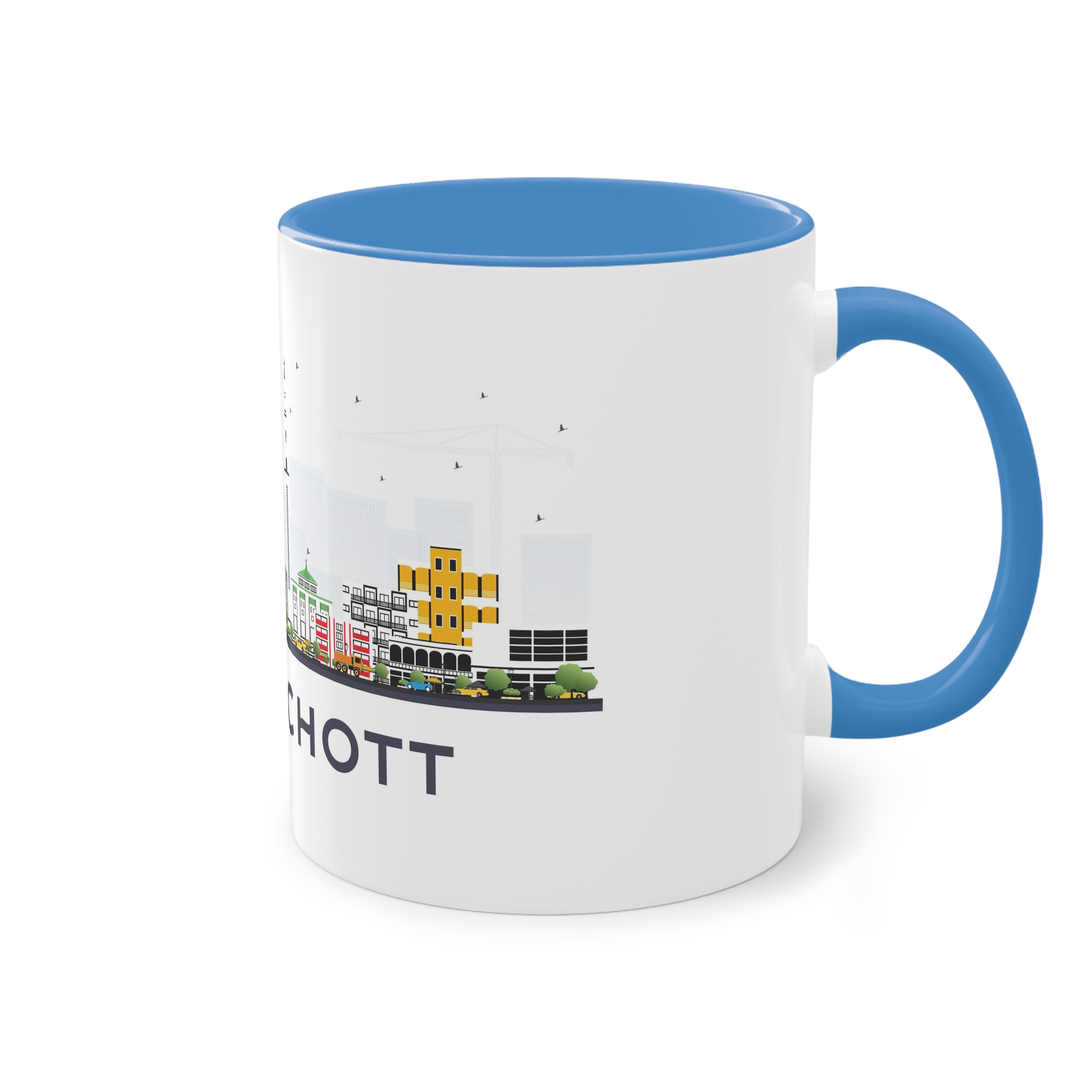 Nouakchott Isolated Two Tone Coffee Mug 11oz - Image 36