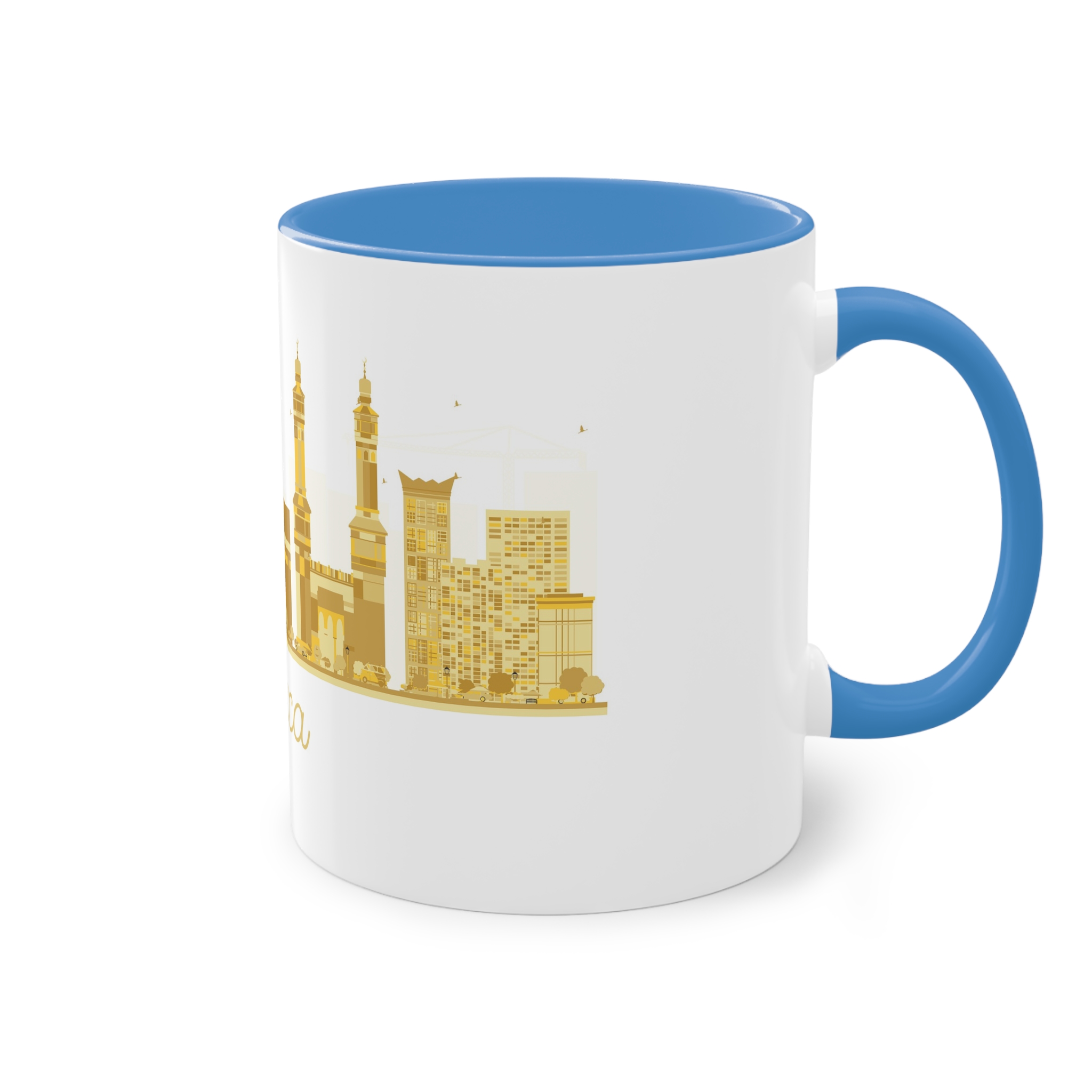 Mecca Golden Silhouette 1 Two Tone Coffee Mug 11oz - Image 36