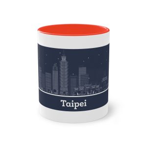 Taipei Outline Inverse Two Tone Coffee Mug 11oz