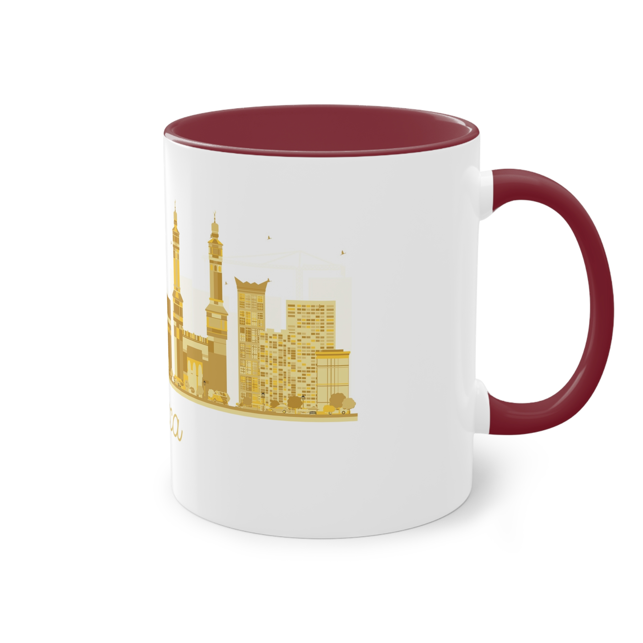 Mecca Golden Silhouette 1 Two Tone Coffee Mug 11oz - Image 8