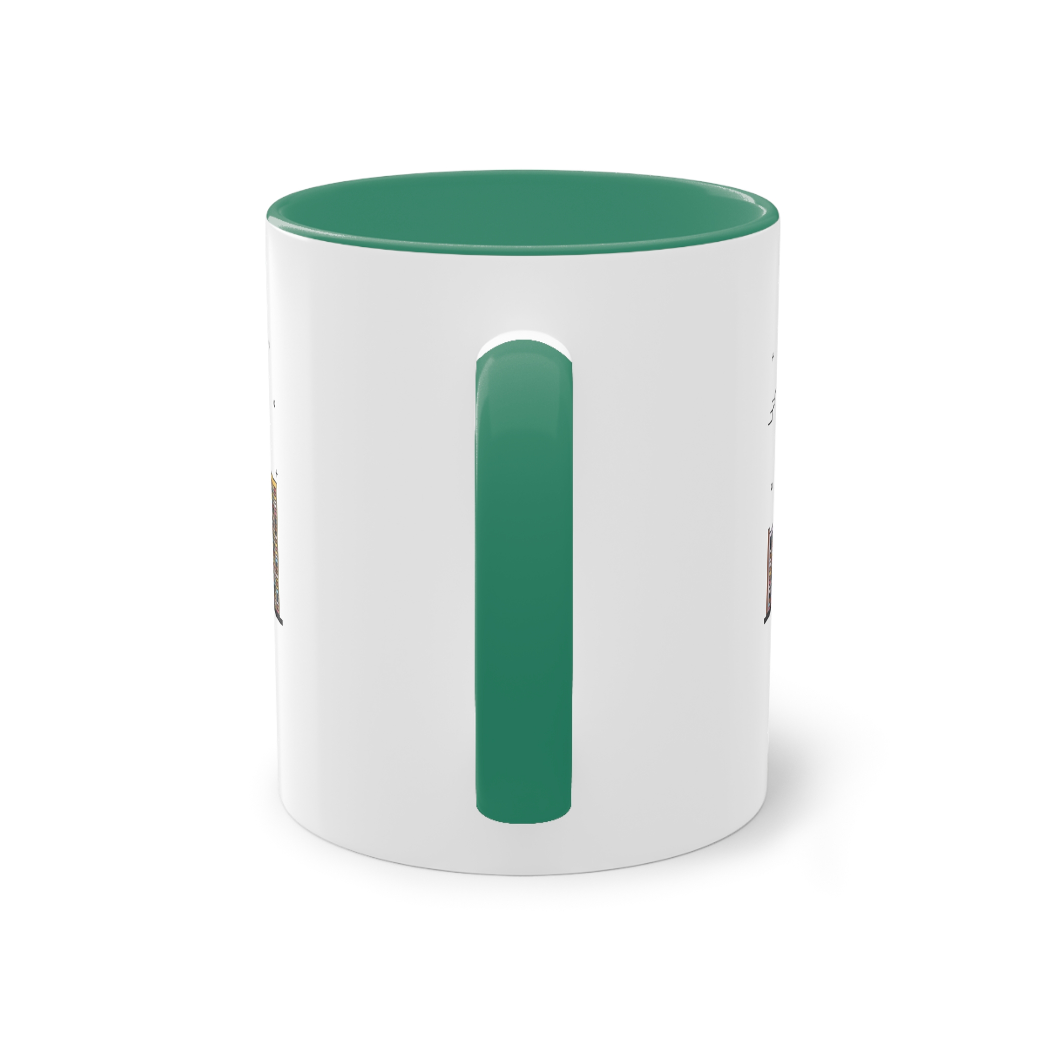 Cape Town Outline Bold Color Two Tone Coffee Mug 11oz - Image 30