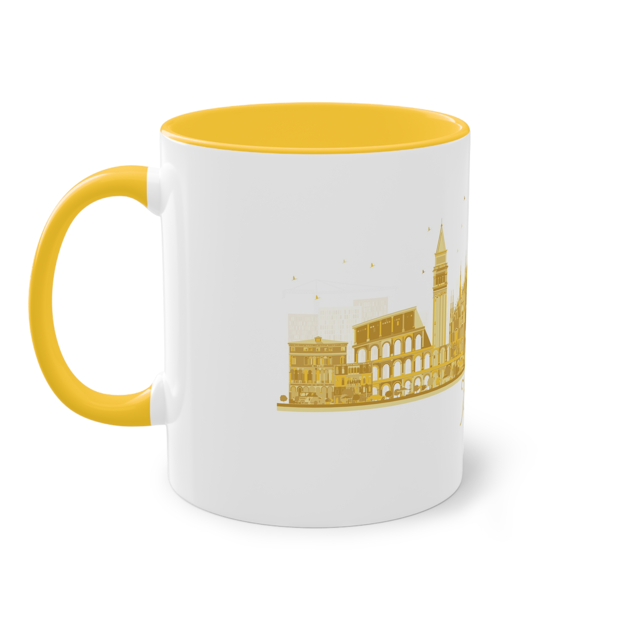 Italy Silhouette Golden 1 Two Tone Coffee Mug 11oz - Image 19