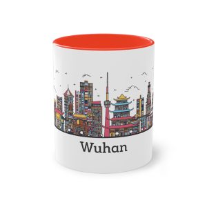 Wuhan Outline Bold Color Two Tone Coffee Mug 11oz
