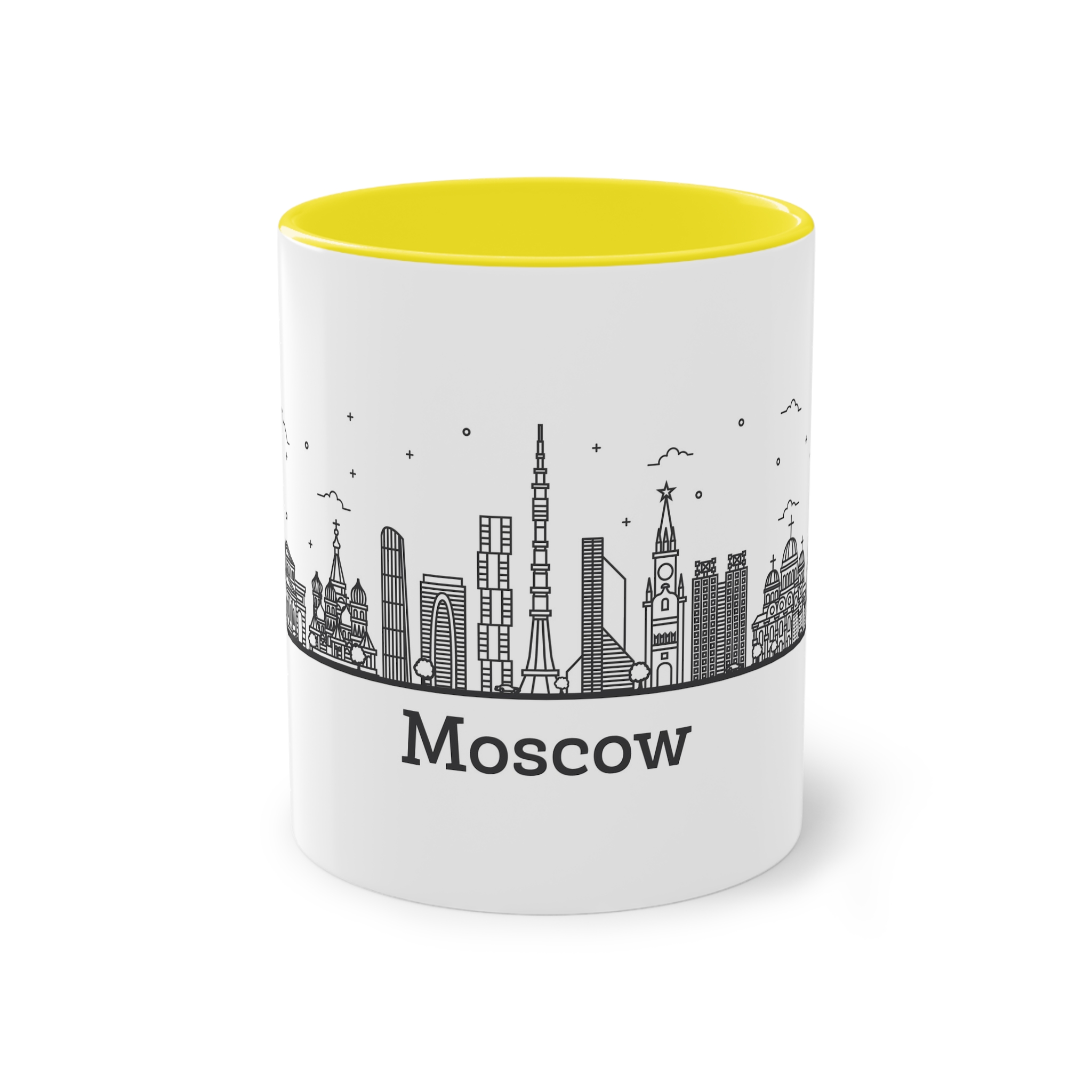 Moscow Outline Bold Two Tone Coffee Mug 11oz - Image 21