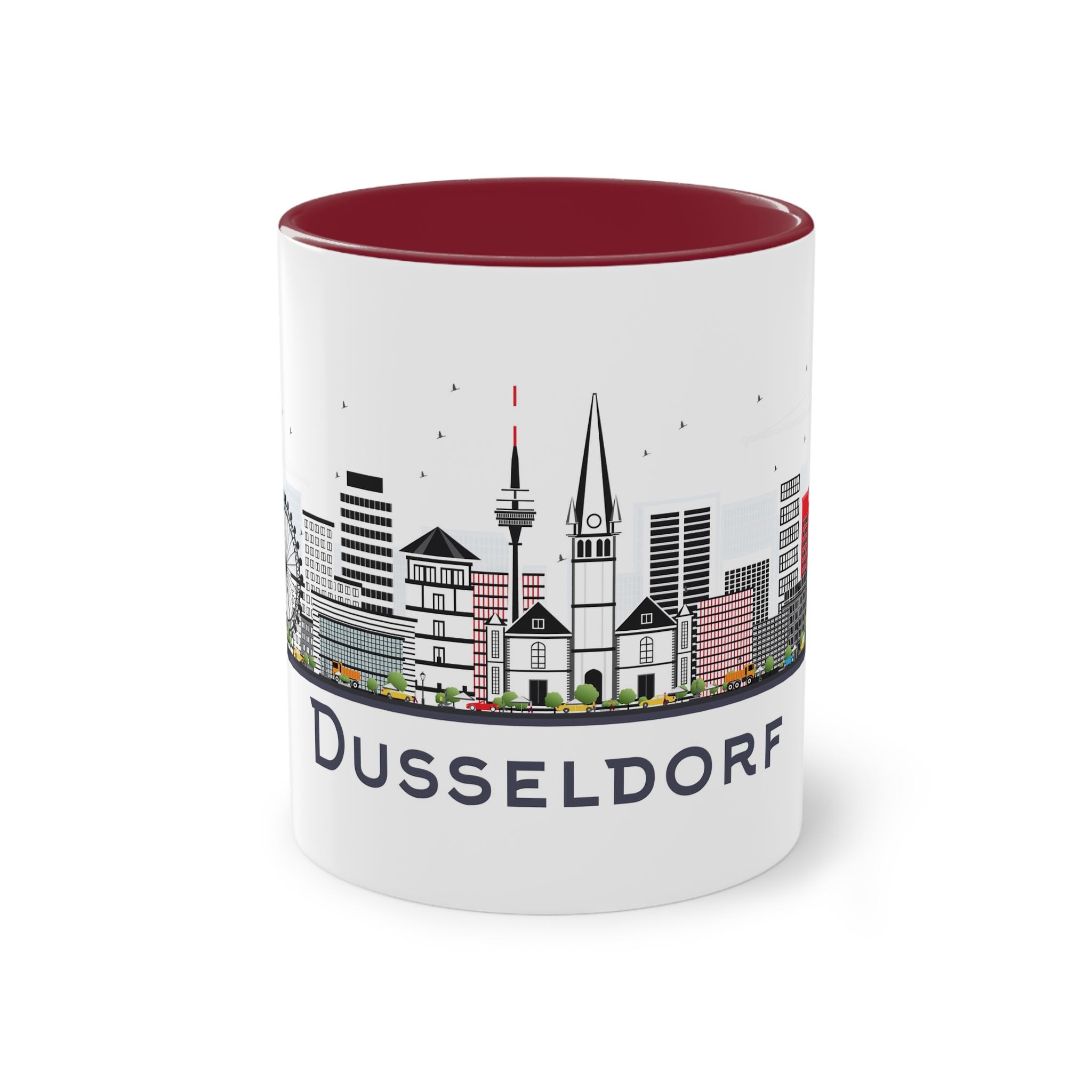 Dusseldorf Isolated Two Tone Coffee Mug 11oz - Image 5