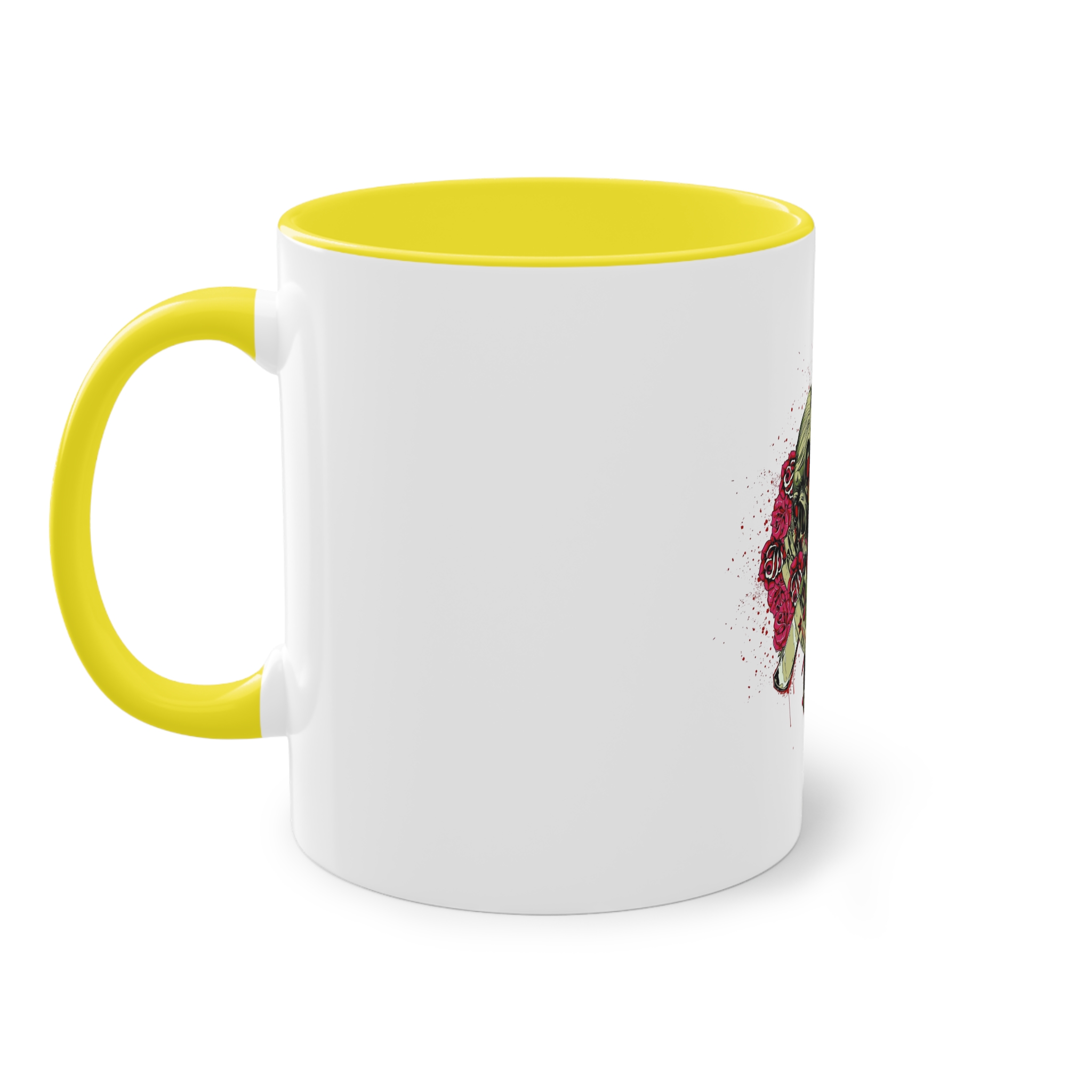Back Back Zombie Skulls With Blades Knuckle Duster Two Tone Coffee Mug 11oz - Image 23