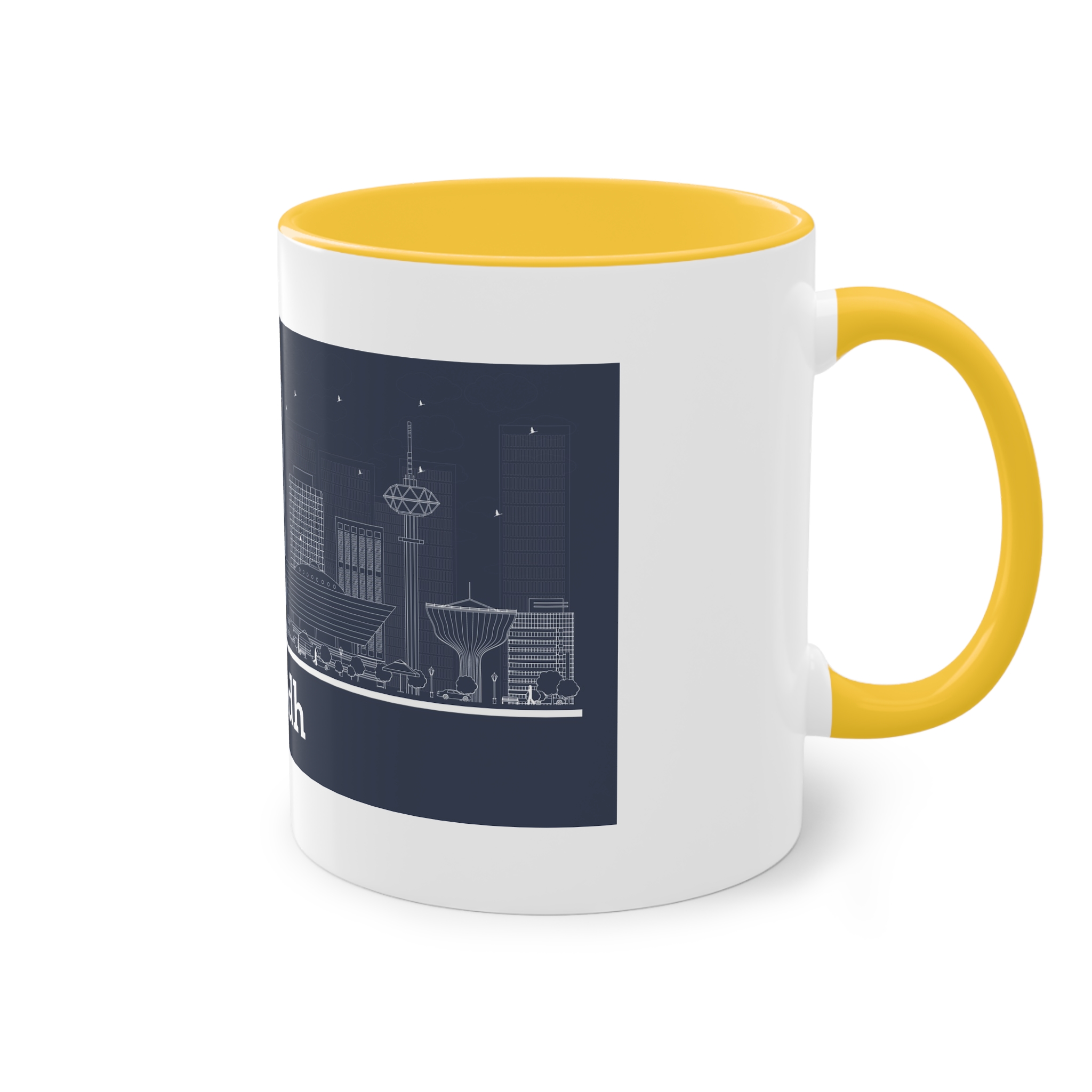 Riyadh Outline Inverse Two Tone Coffee Mug 11oz - Image 20