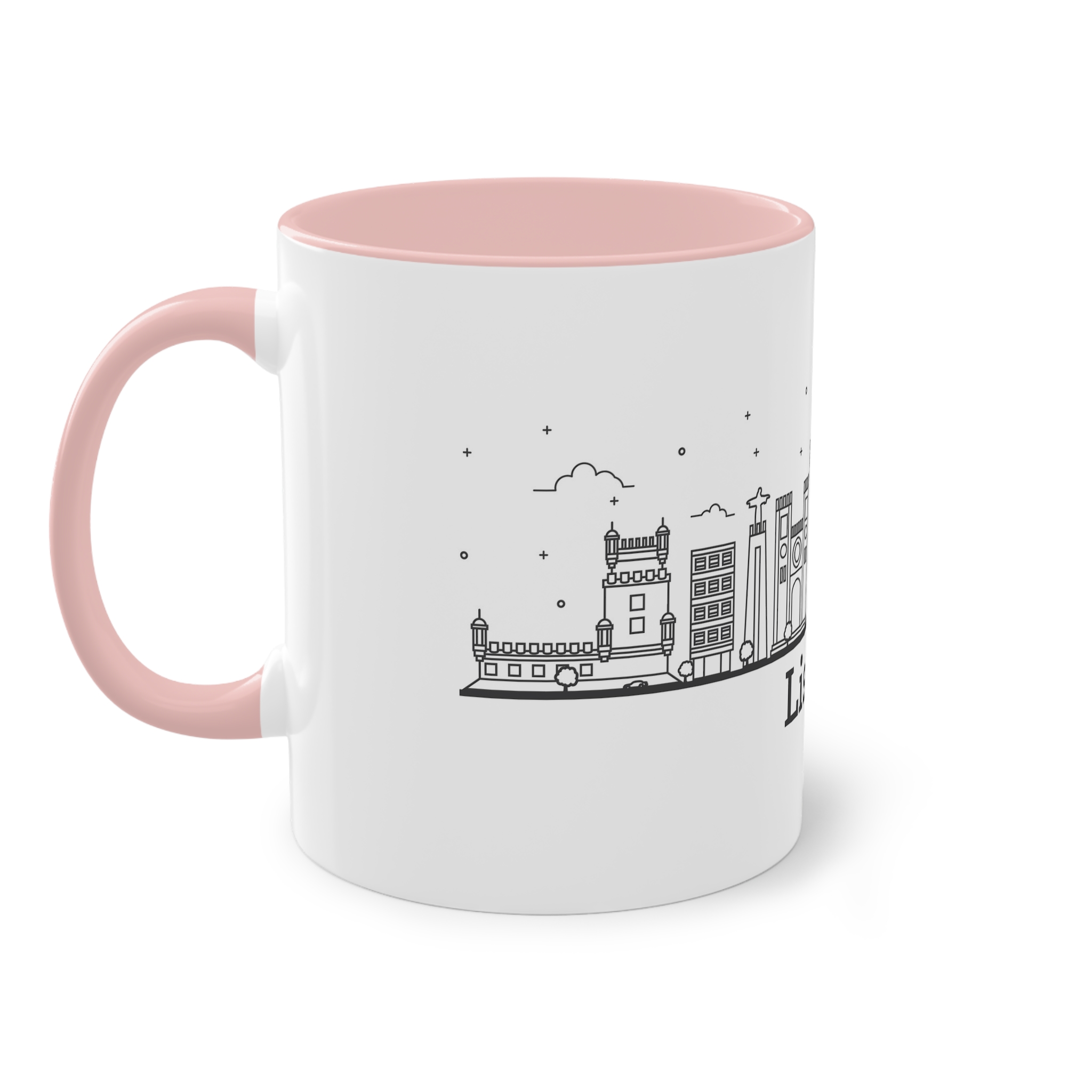 Lisbon Outline Bold Two Tone Coffee Mug 11oz - Image 47