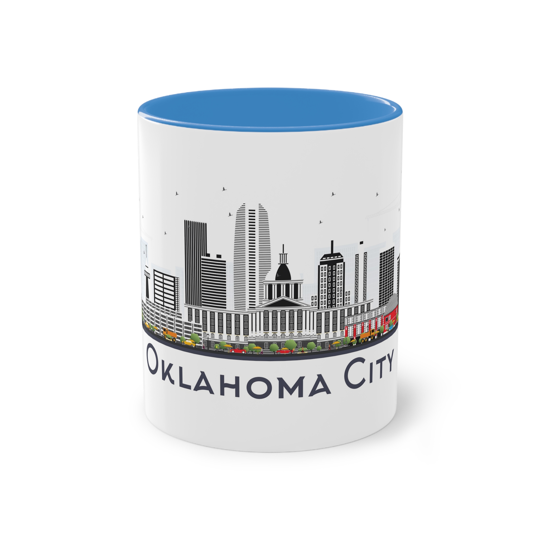 Oklahoma City Isolated Two Tone Coffee Mug 11oz - Image 33