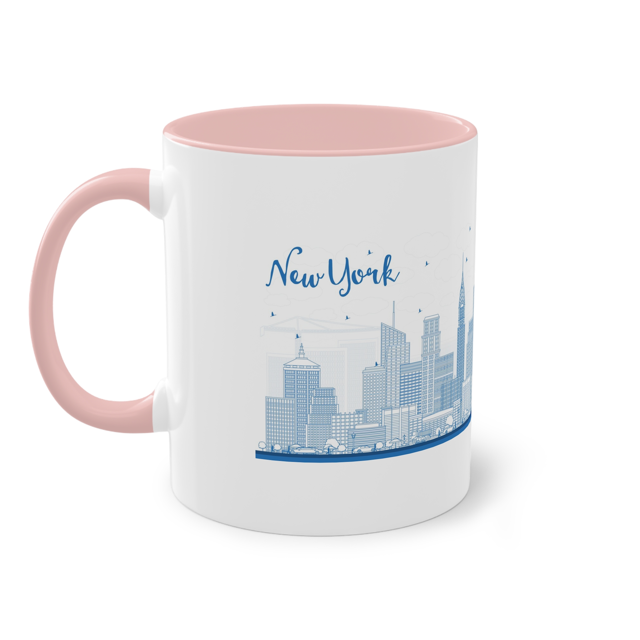 New York New Outline Two Tone Coffee Mug 11oz - Image 47