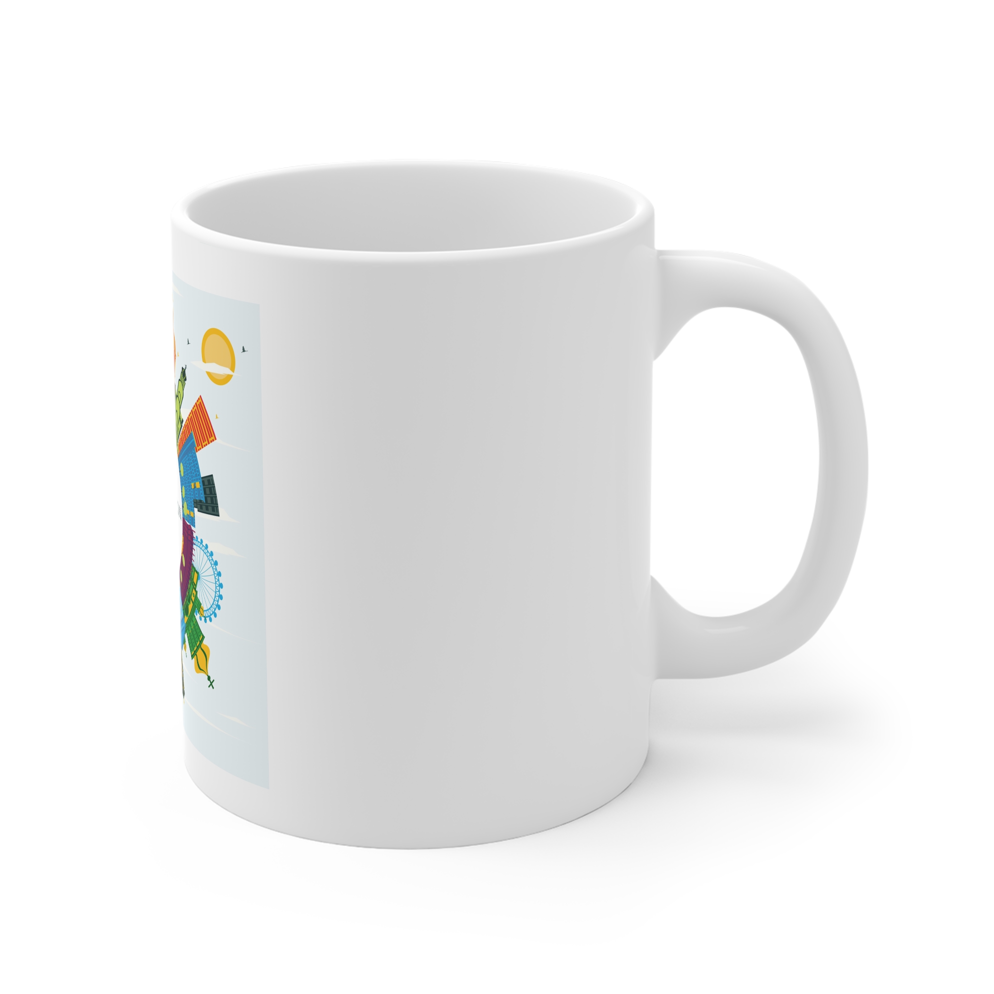 Rostov On Don Color Circle Cloud 11oz White Mug - Image 3