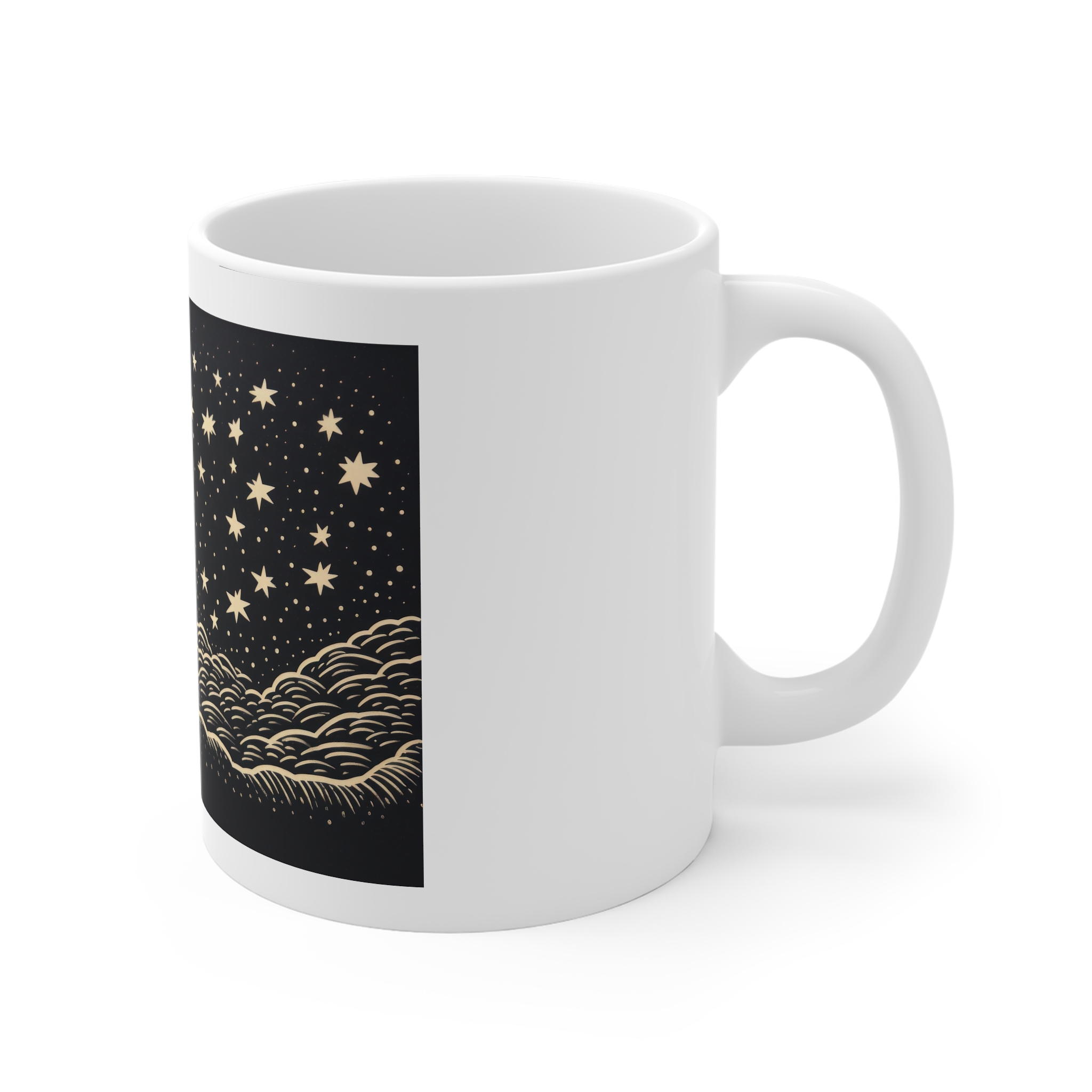 Night Moon Astronomy Nature 11oz White Mug - Image 3