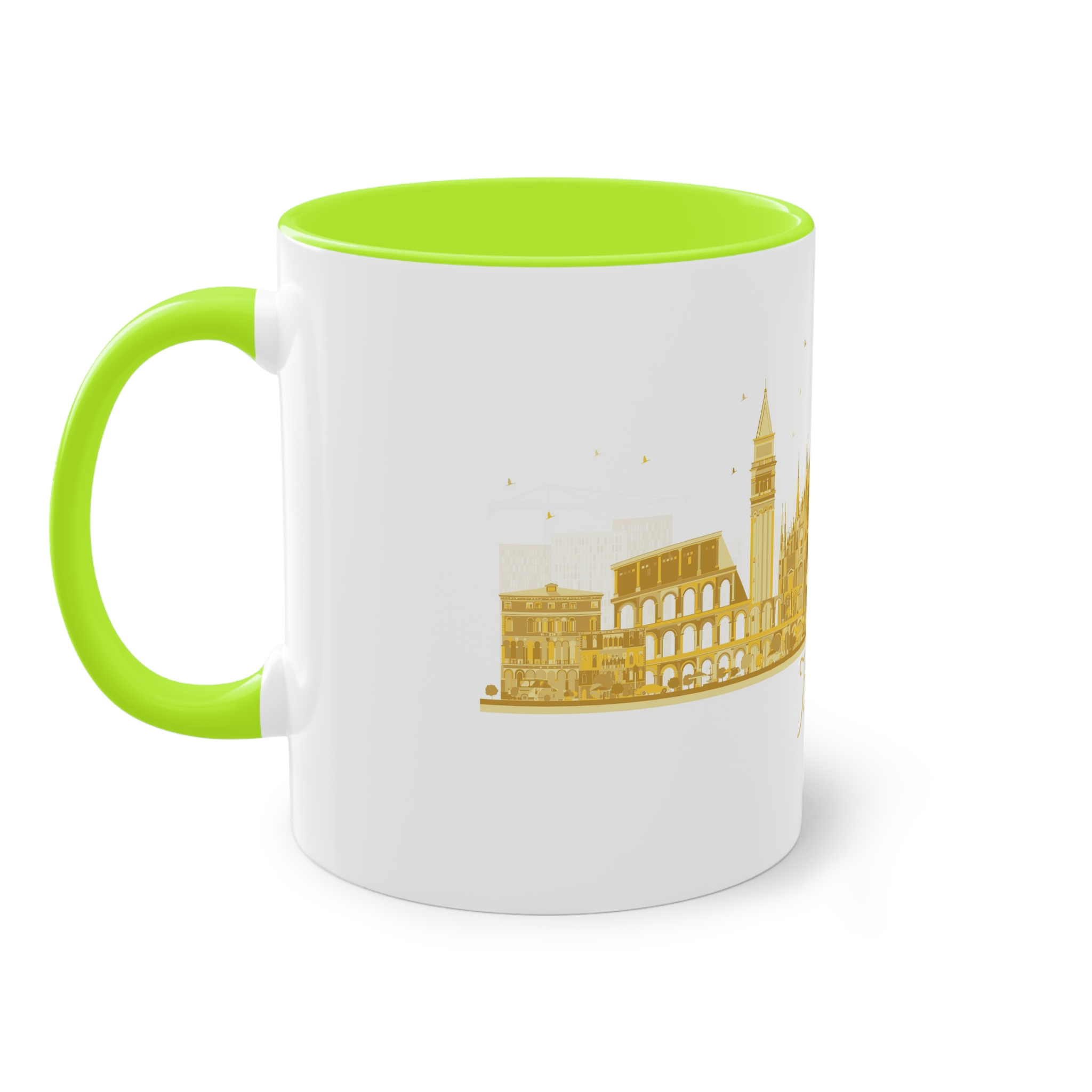 Italy Silhouette Golden 1 Two Tone Coffee Mug 11oz - Image 27