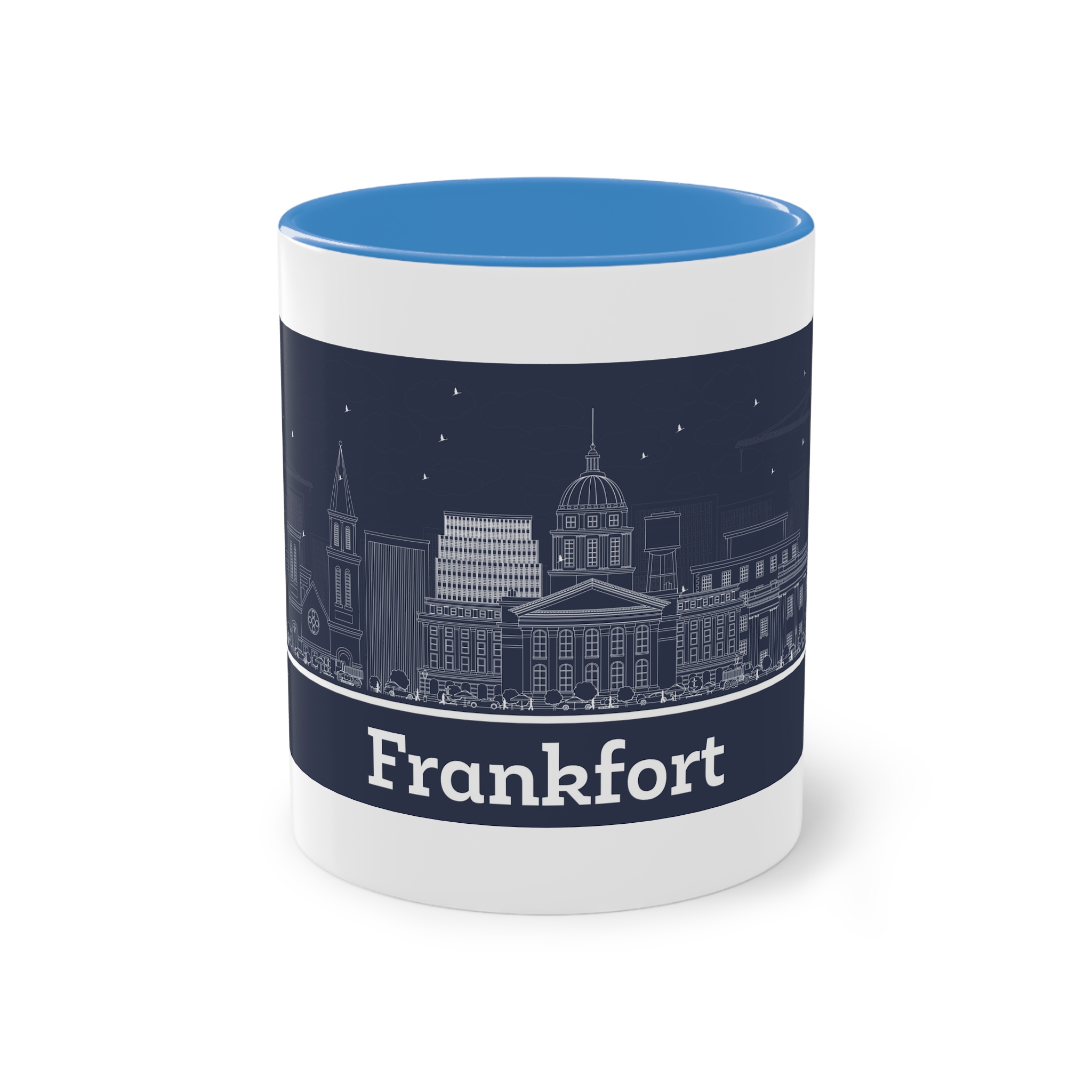 Frankfort Outline Inverse Two Tone Coffee Mug 11oz - Image 33