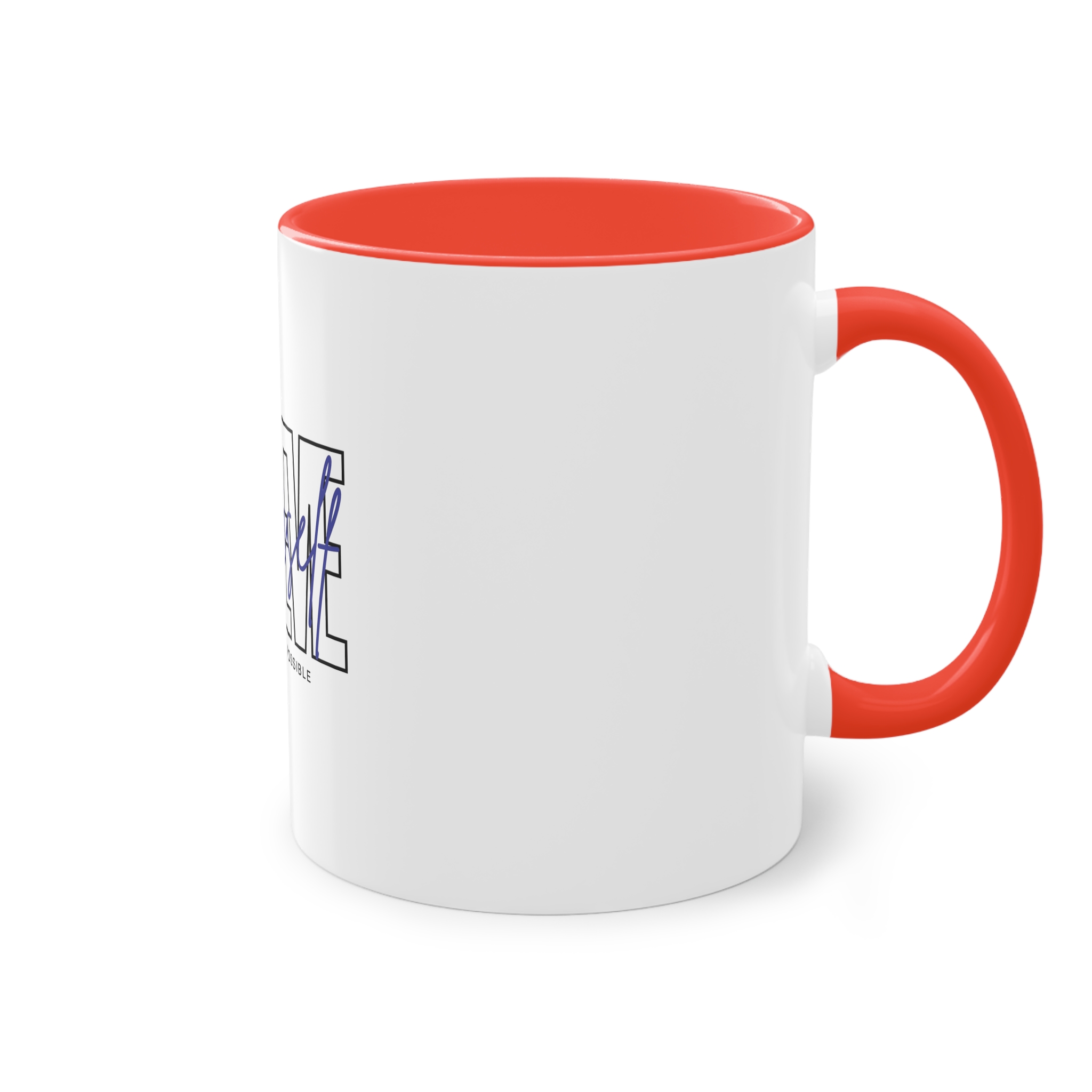 Believe Yourself Positive Affirmation Typography Two Tone Coffee Mug 11oz - Image 4