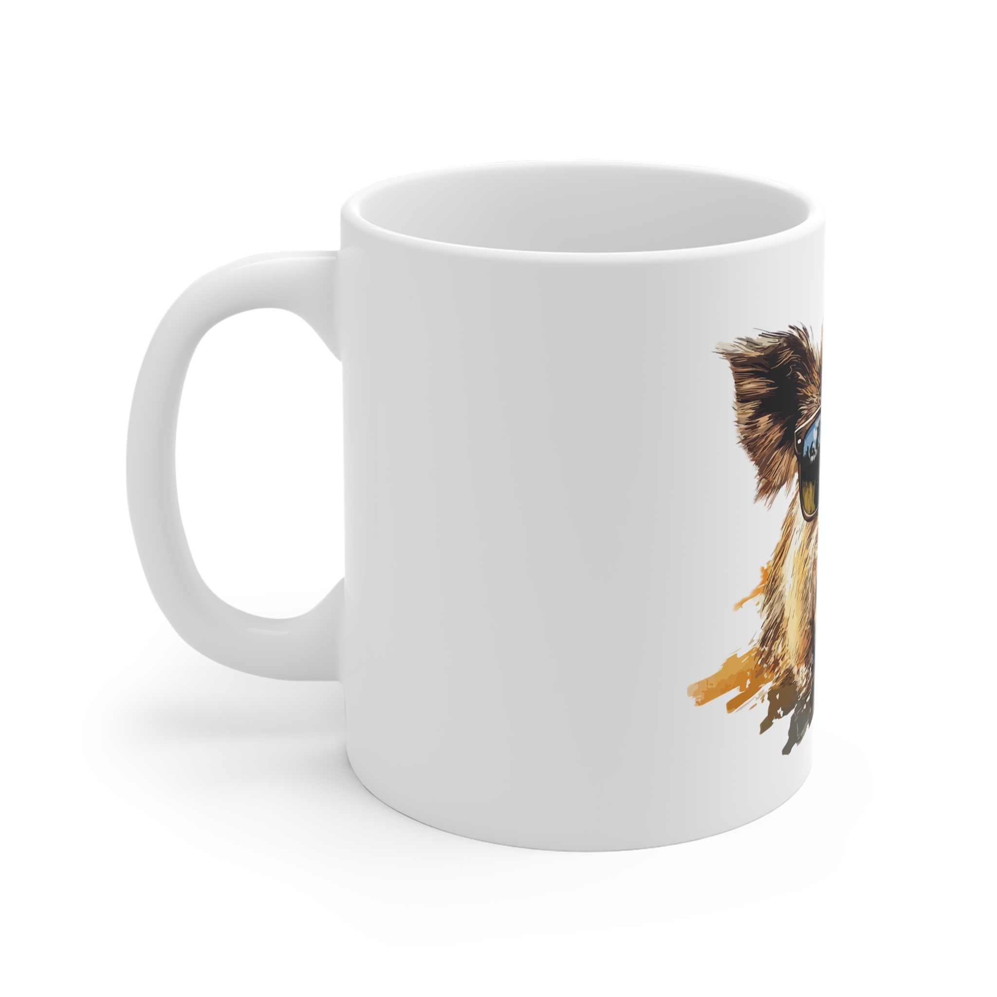 Pig With Sunglasses 11oz White Mug - Image 2