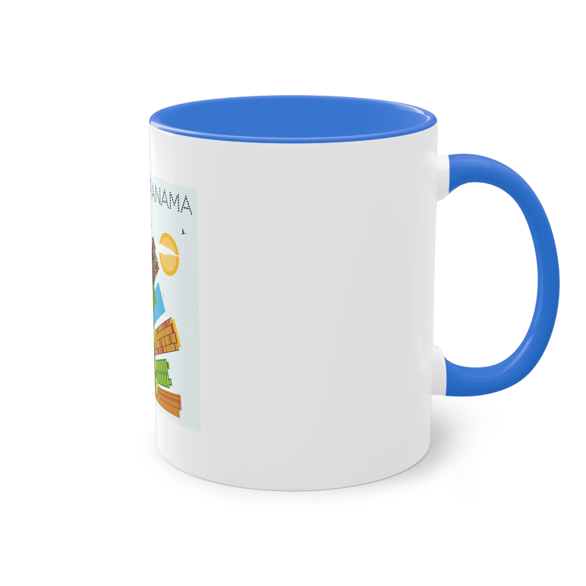 Panama Color Corner Cloud Two Tone Coffee Mug 11oz - Image 40