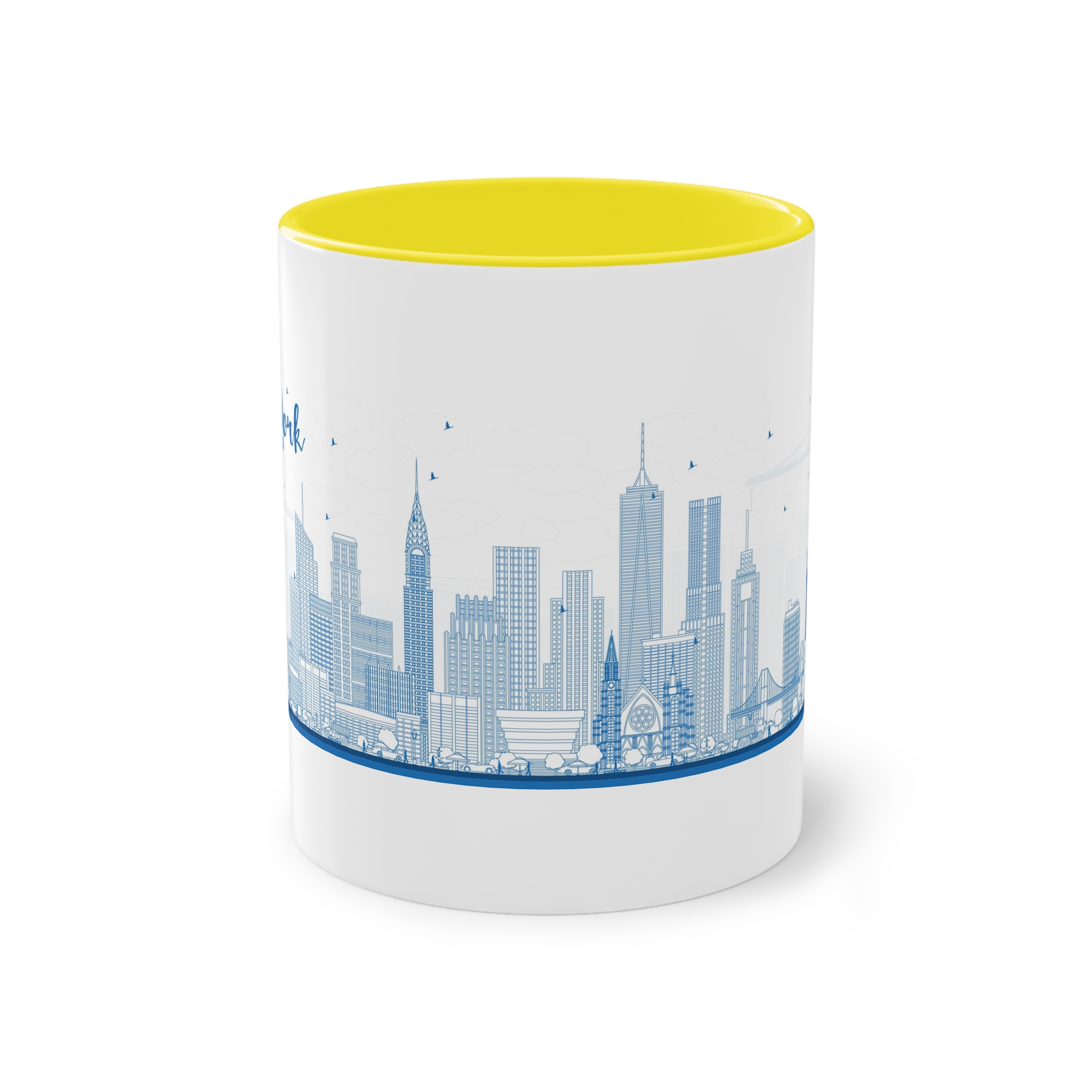 New York New Outline Two Tone Coffee Mug 11oz - Image 21