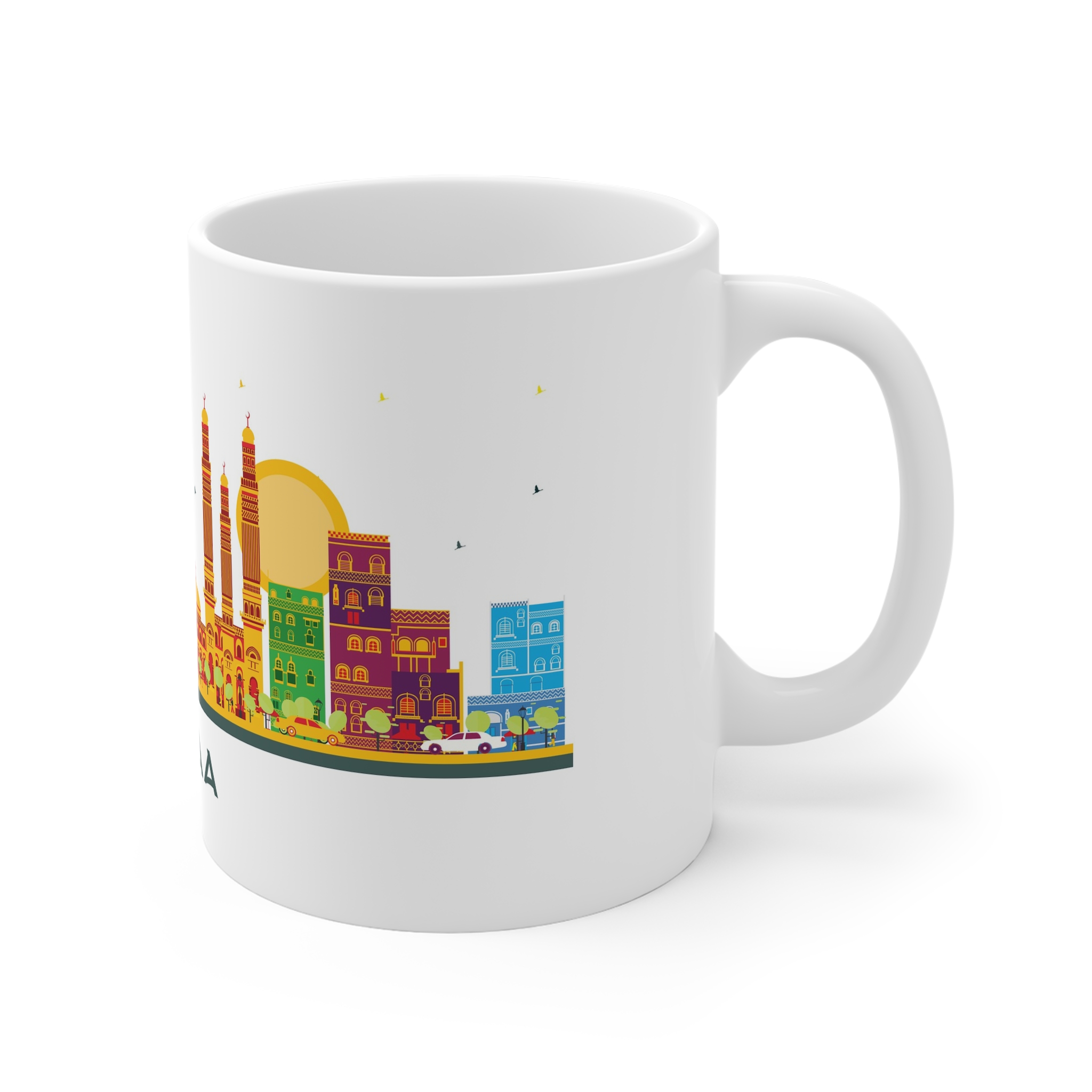 Sanaa Color Isolated 11oz White Mug - Image 3