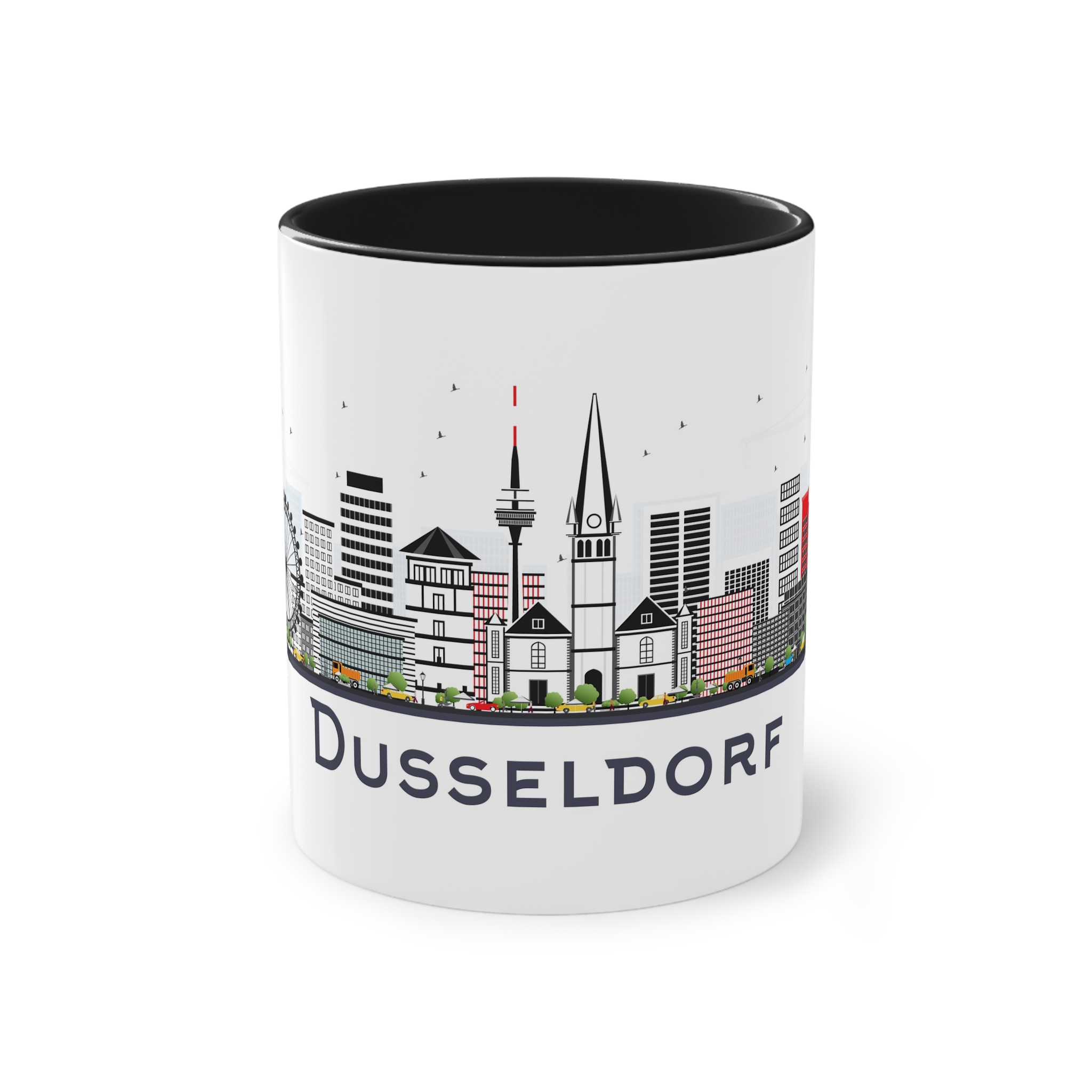 Dusseldorf Isolated Two Tone Coffee Mug 11oz - Image 9