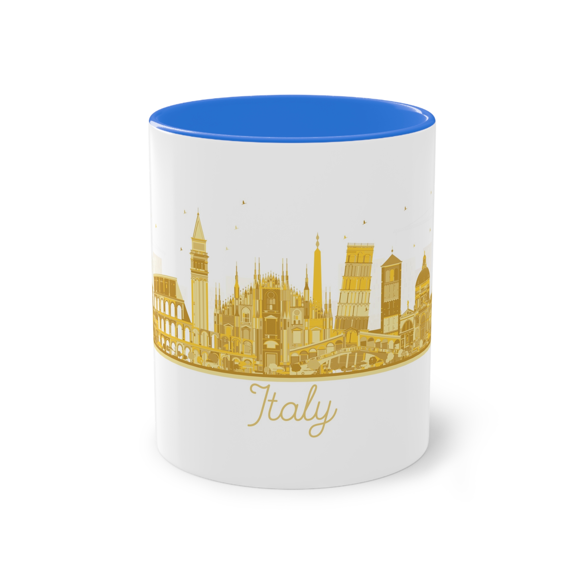 Italy Silhouette Golden 1 Two Tone Coffee Mug 11oz - Image 37