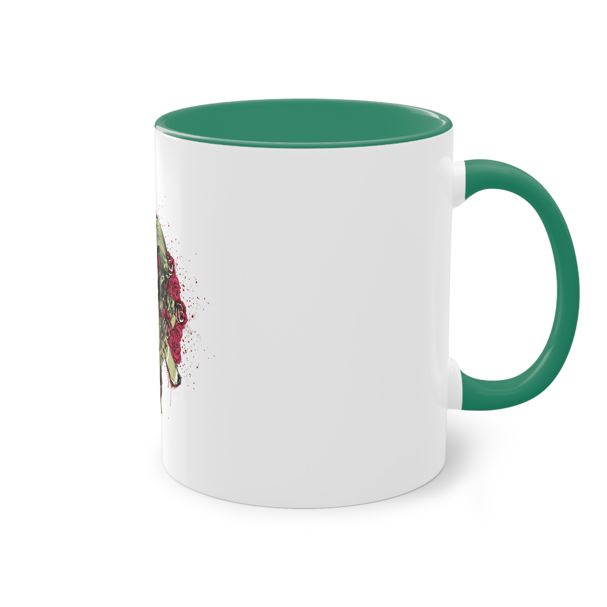 Back Back Zombie Skulls With Blades Knuckle Duster Two Tone Coffee Mug 11oz - Image 32