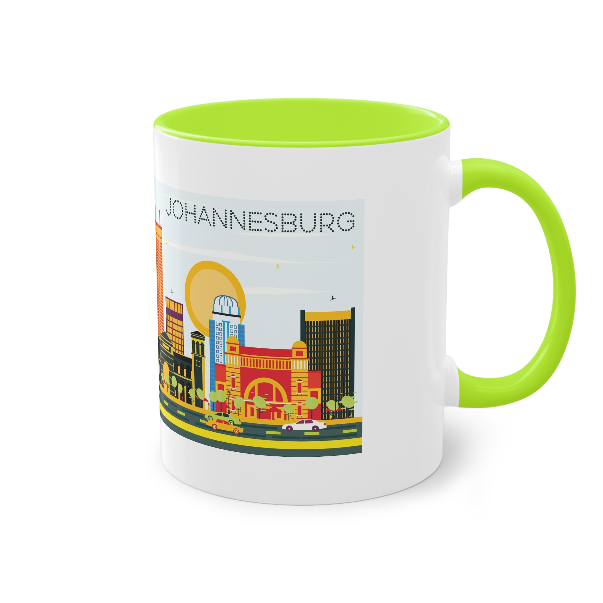 Johannesburg Color Two Tone Coffee Mug 11oz - Image 28