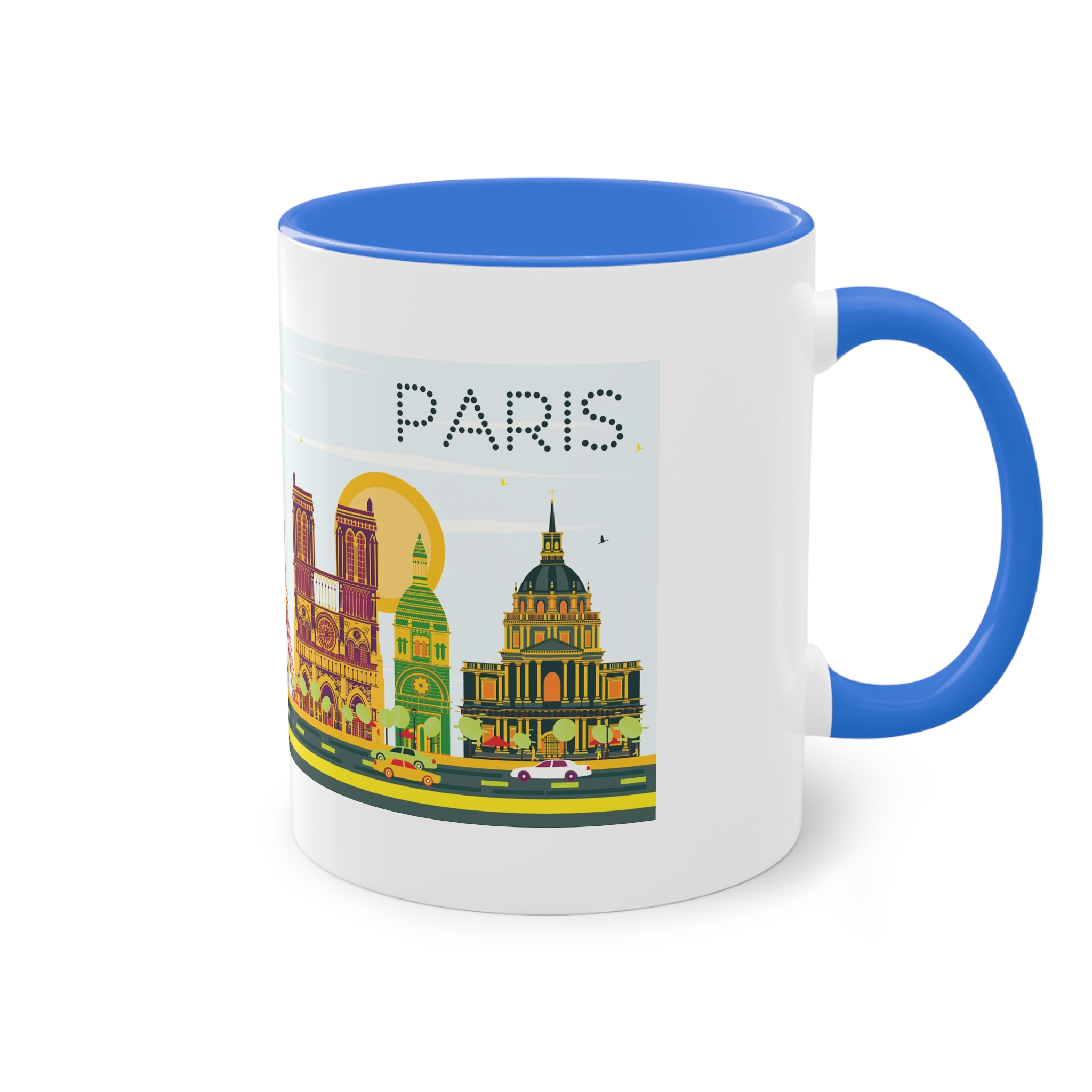 Paris Color Two Tone Coffee Mug 11oz - Image 40