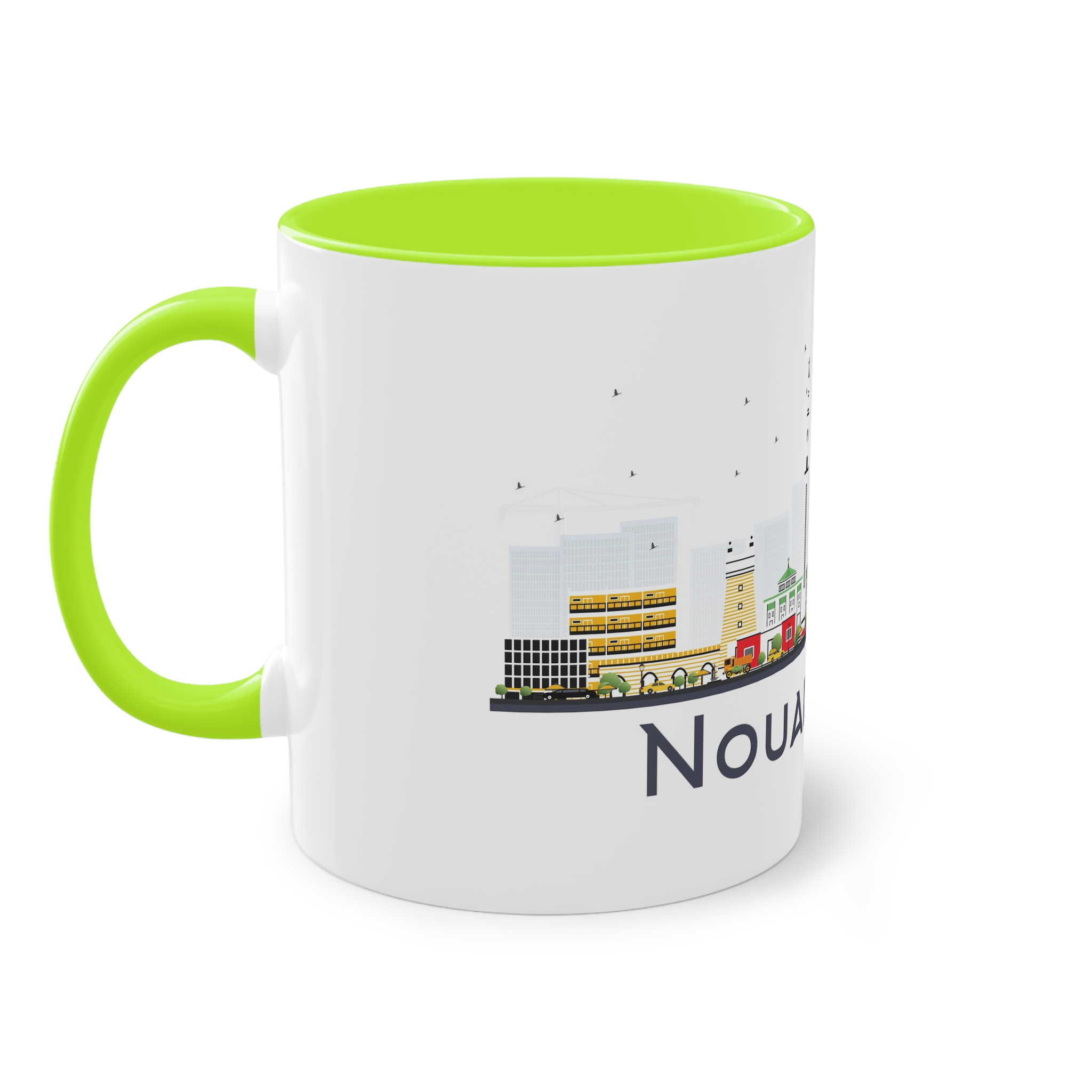 Nouakchott Isolated Two Tone Coffee Mug 11oz - Image 27